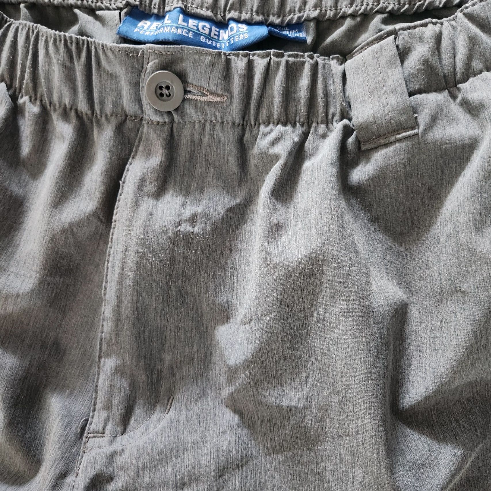 Vintage Reel Legends Mens Convertible Cargo Pants Shorts Size XXL X 30 Fishing Camping Gray Khakis Nylon Activewear Mens Boat Fish 90s Size US 39 - 3 Thumbnail