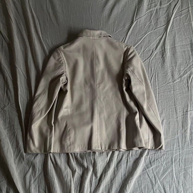 Jil Sander Jil Sander Gray-white leather jacket Size XXS / US 00 / IT 34 - 2 Thumbnail