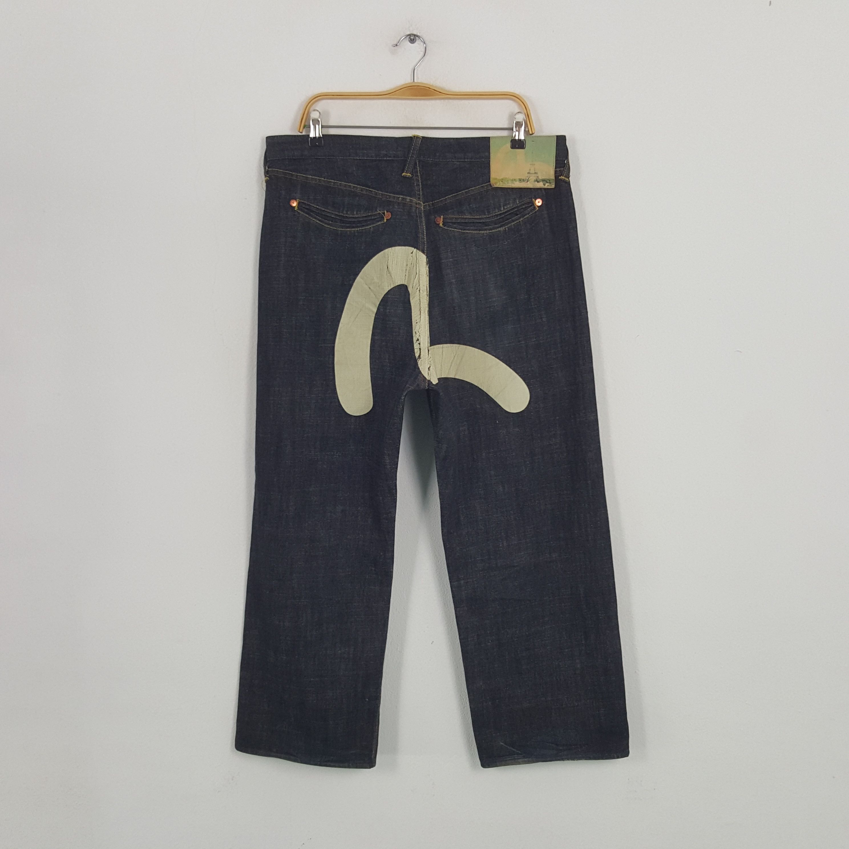Evisu × Japanese Brand × Vintage Vintage Evisu Selvedge Japanese Daicock Art Denim Jeans Size US 35 - 1 Thumbnail