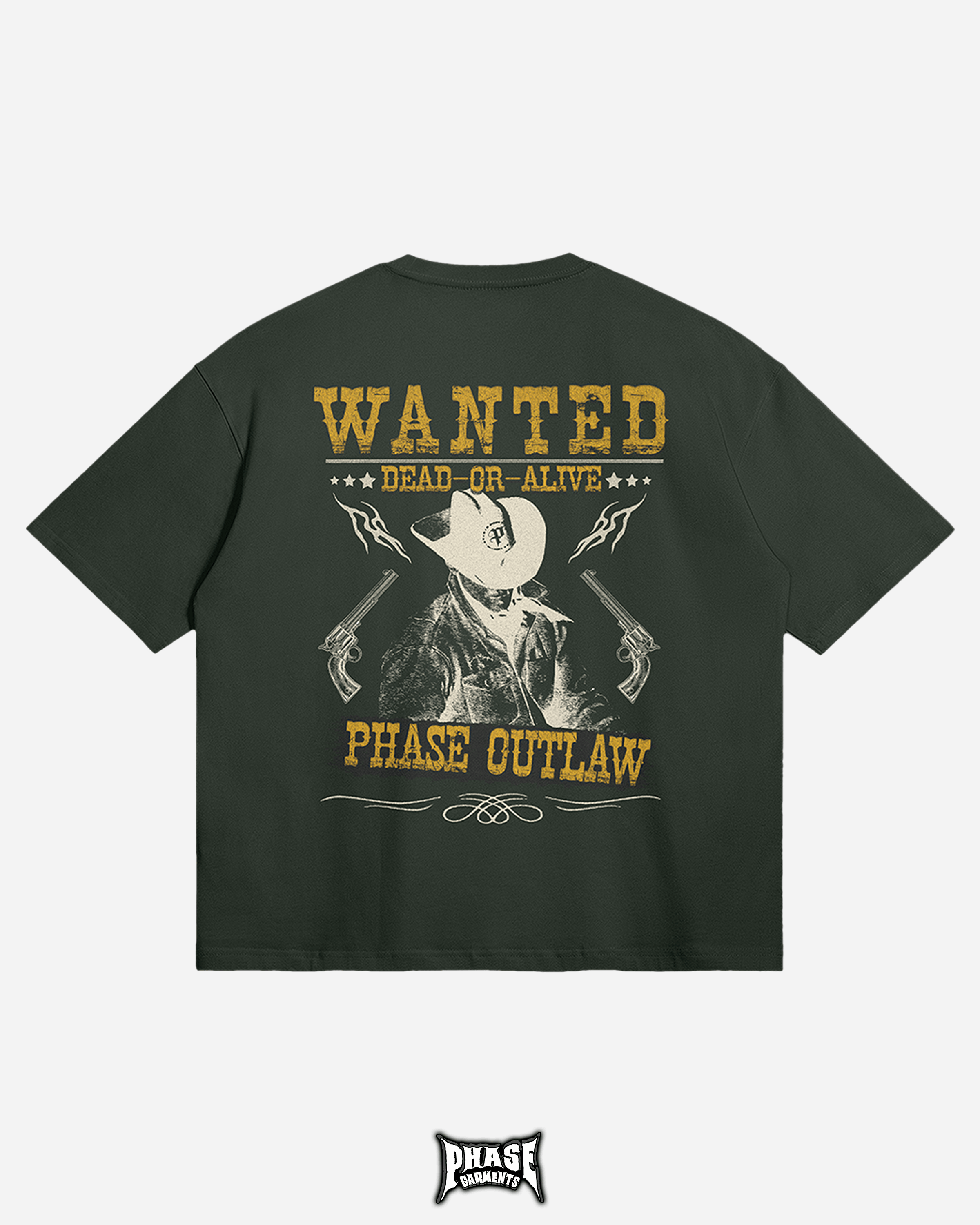 PHASE Garments OUTLAW (Green) T-Shirt Size Medium Size US M / EU 48-50 / 2 - 2 Thumbnail