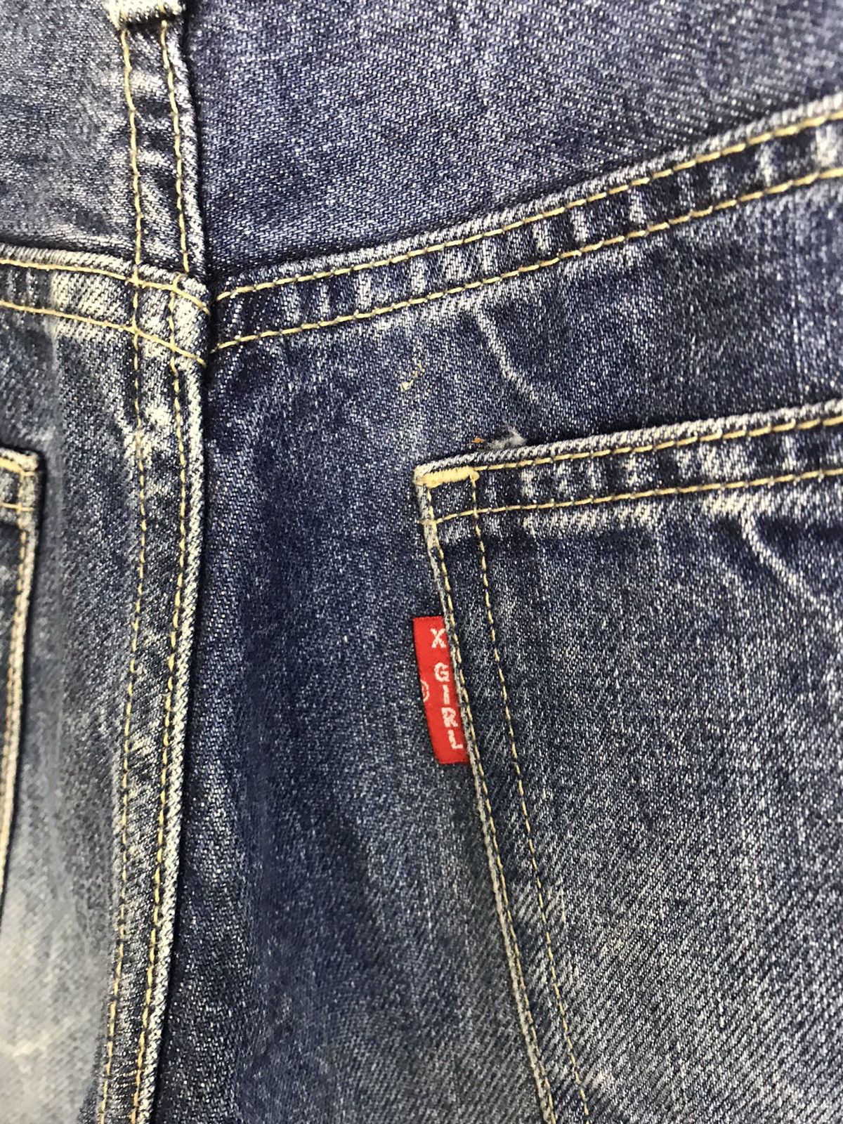 Japanese Brand X Girl Japan Zipper Indigo Denim Jeans Pants Straight Cut Size 28" / US 6 / IT 42 - 8 Thumbnail