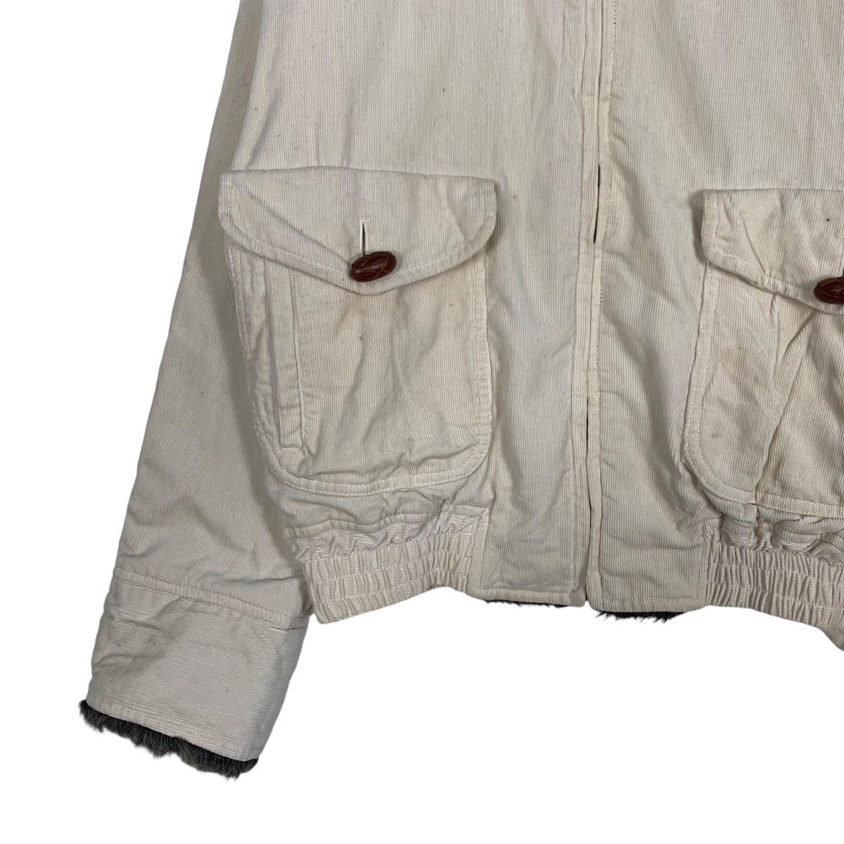Japanese Brand VARORAV Neck Fur Zipper Cropped Jacket #1245-C56 Size M / US 6-8 / IT 42-44 - 3 Thumbnail
