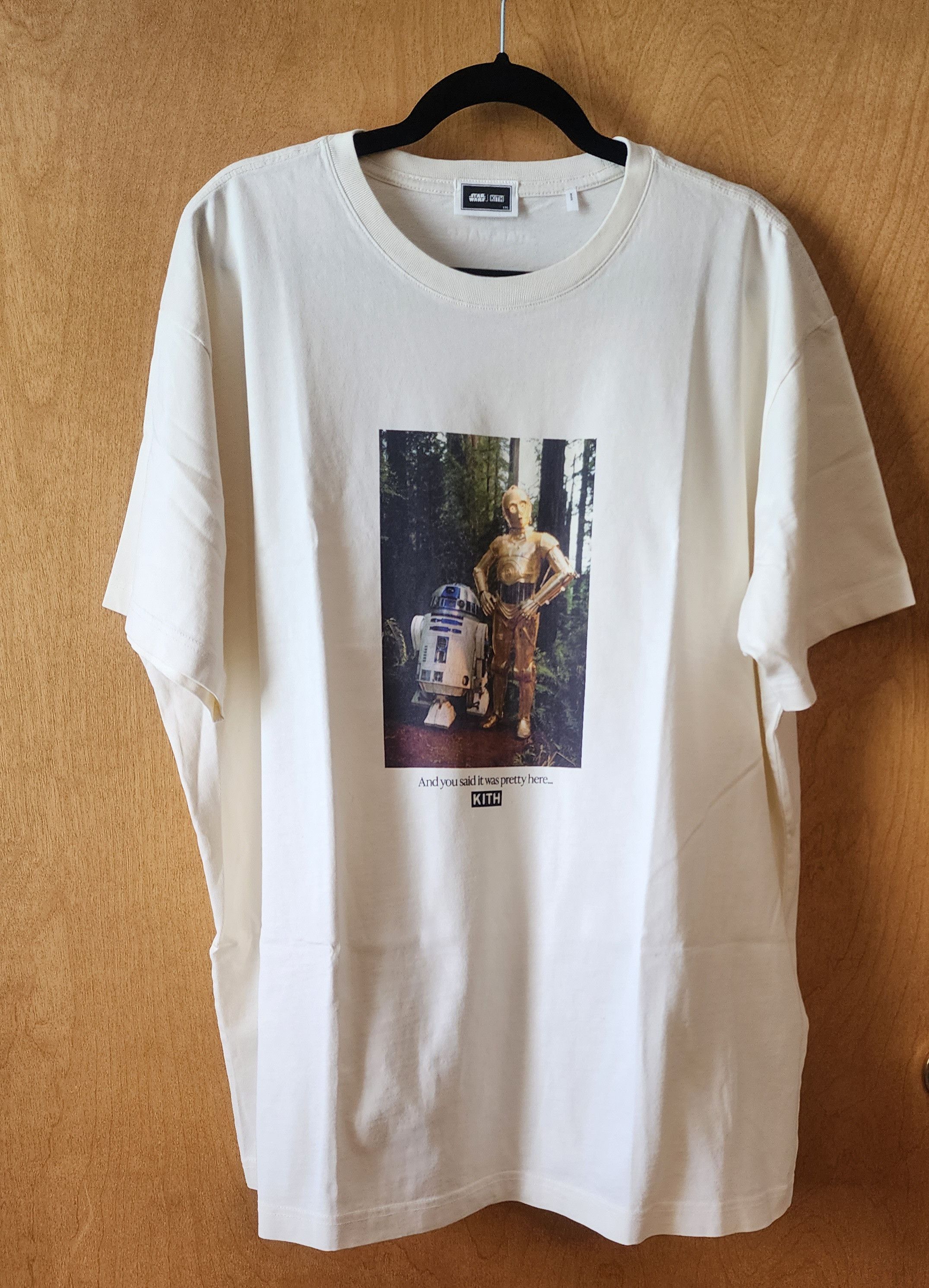 image of Kith x Star Wars Droids Vintage Tee in Sandrift, Men's (Size 2XL)