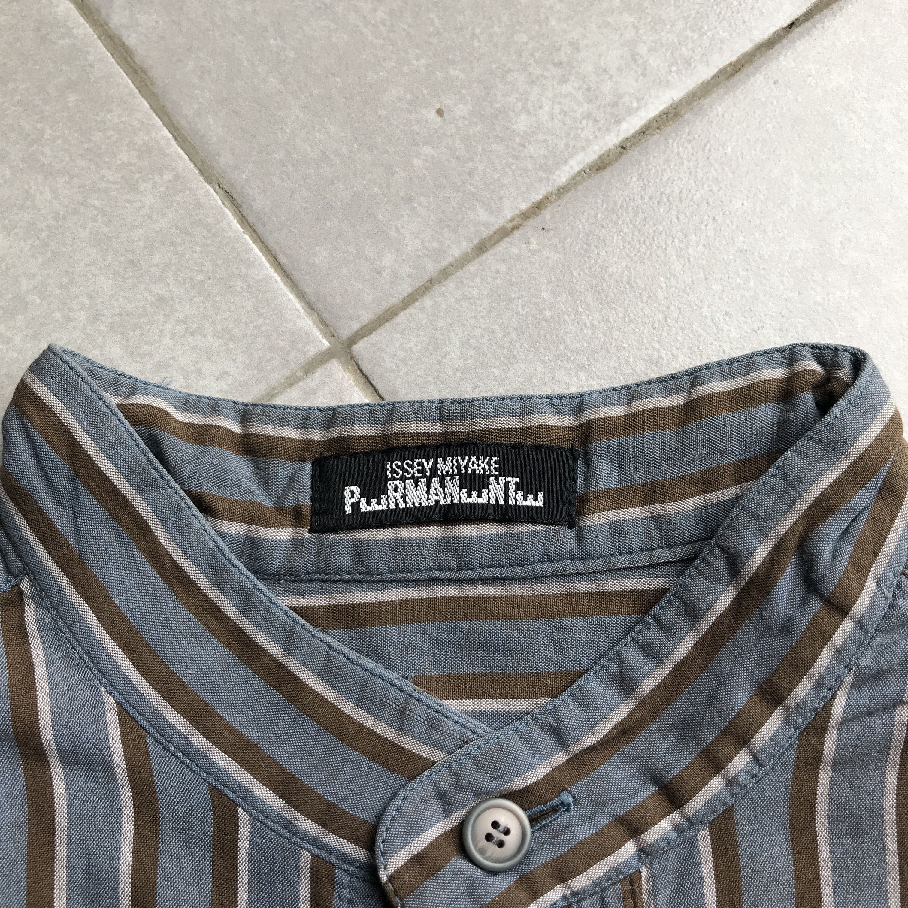 Issey Miyake Vintage 80s Issey Miyake Pemarnente shanghai neck shirt Size US M / EU 48-50 / 2 - 6 Thumbnail