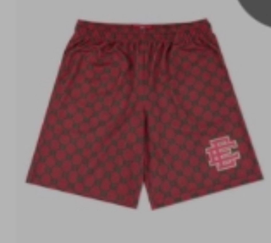 Eric Emanuel Eric Emanuel EE red Gucci print cropped fit shorts medium Size US 30 / EU 46 - 1 Thumbnail