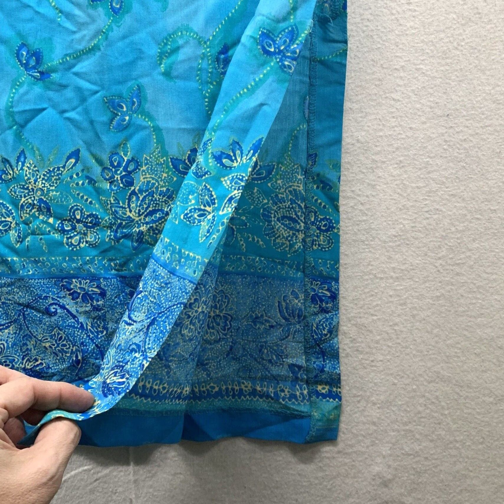Vintage Vintage Nicole Studio Women's Dress 70s 80s Beaded Blue Rayon Size 6 Sheath Made in USA Size M / US 6-8 / IT 42-44 - 3 Thumbnail