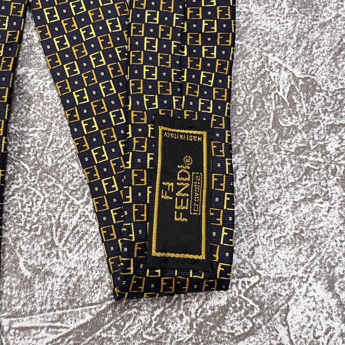 Fendi ▪️LOT OF 3 FENDI TIE FF MONOGRAM DESIGN LUXURY MEN NECKTIE Size ONE SIZE - 6 Thumbnail