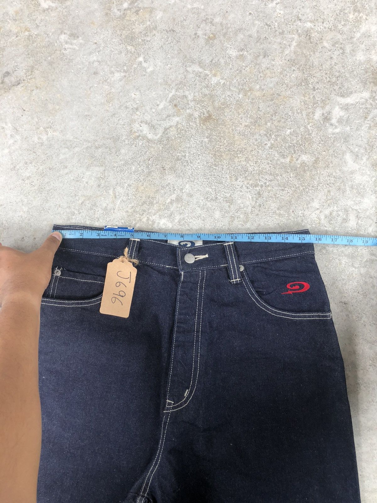 Vintage Baggy Jeans Piko Hip Hop Embroidered Logo Size US 31 - 18 Thumbnail