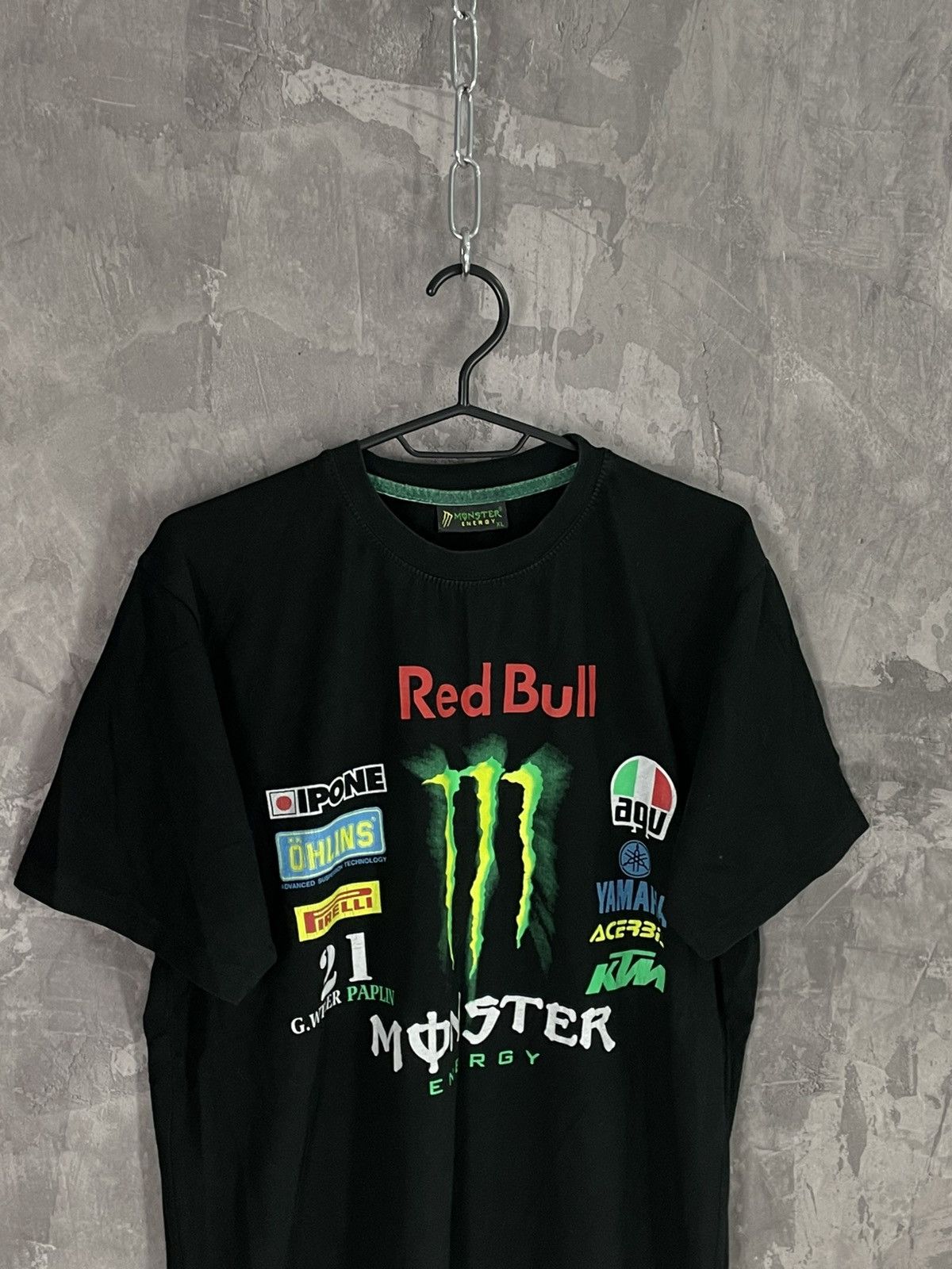 Other Crazy Y2K Monster Energy Black T Shirt Size US XL / EU 56 / 4 - 6 Thumbnail