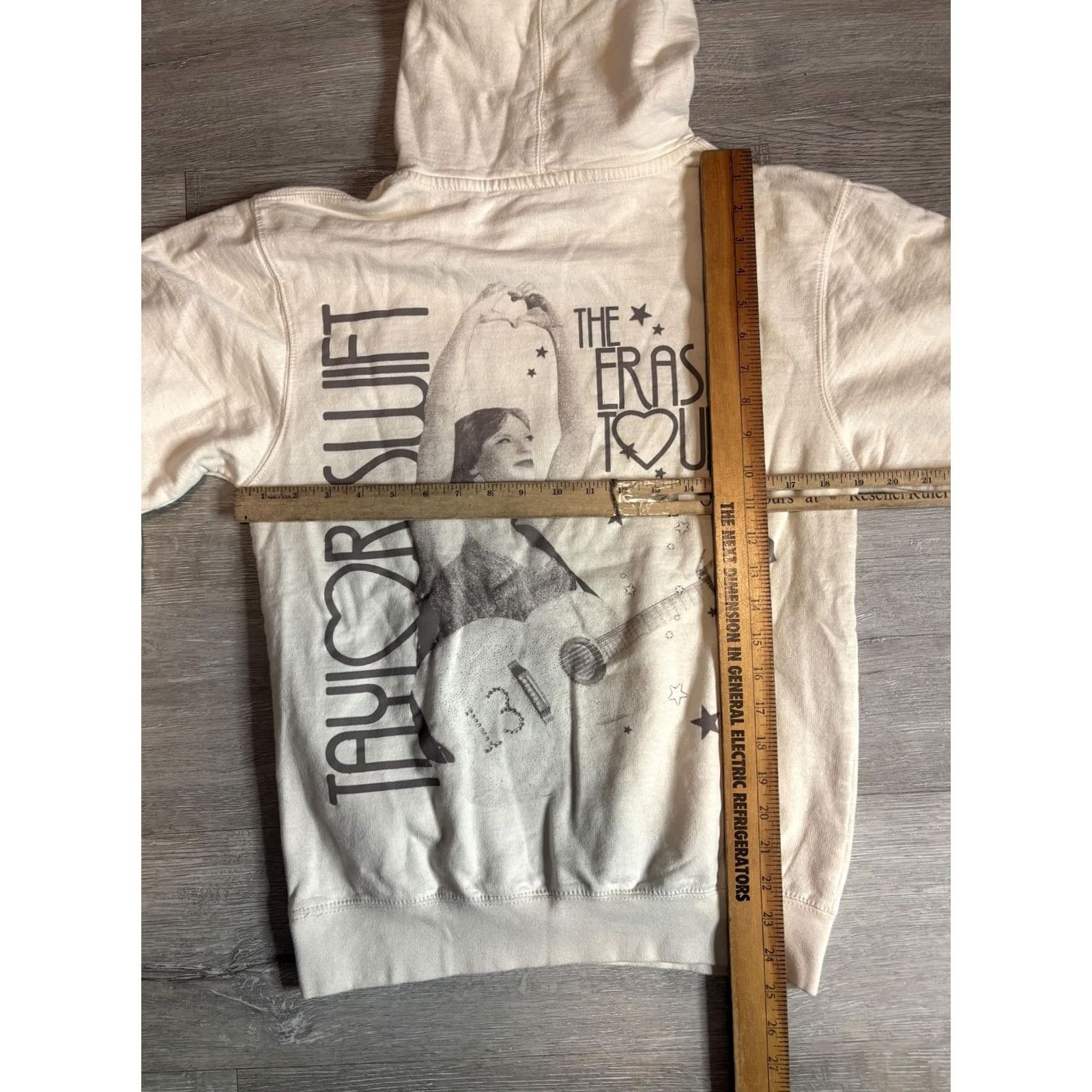 Vintage Taylor Swift Hoodie Womens Small White The Eras Tour Graphic Fleece Sweatshirt Size S / US 4 / IT 40 - 5 Thumbnail