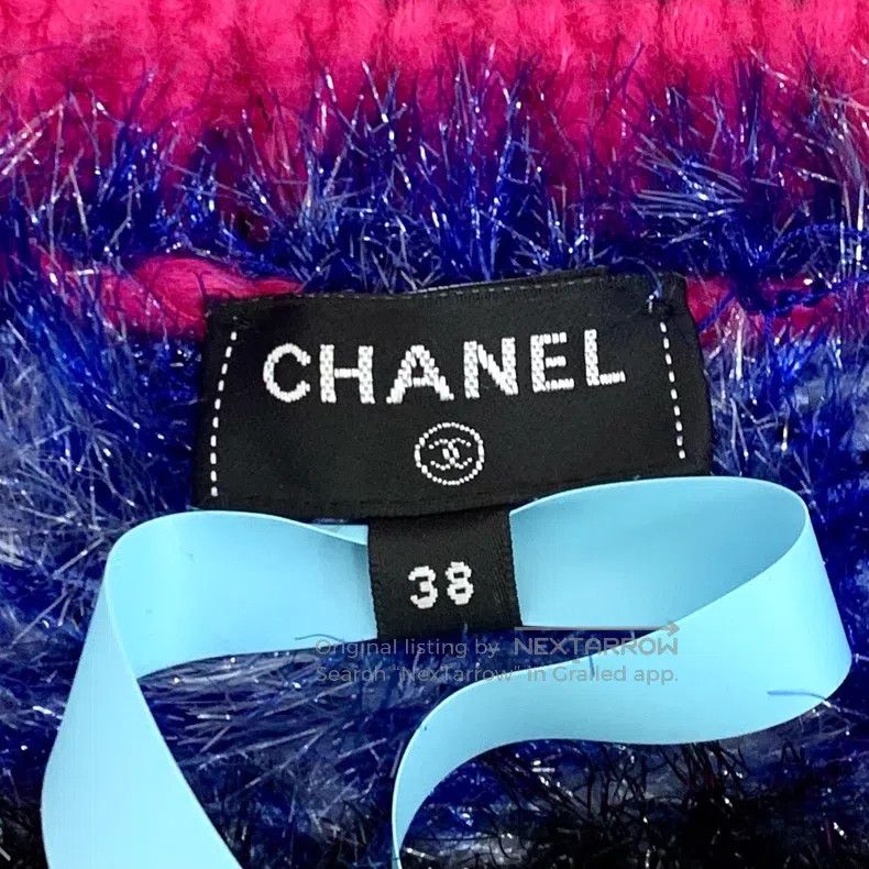 Chanel Chanel Rose-red silk-woven cashmere round-neck long-sleeve Size XS / US 0-2 / IT 36-38 - 6 Thumbnail