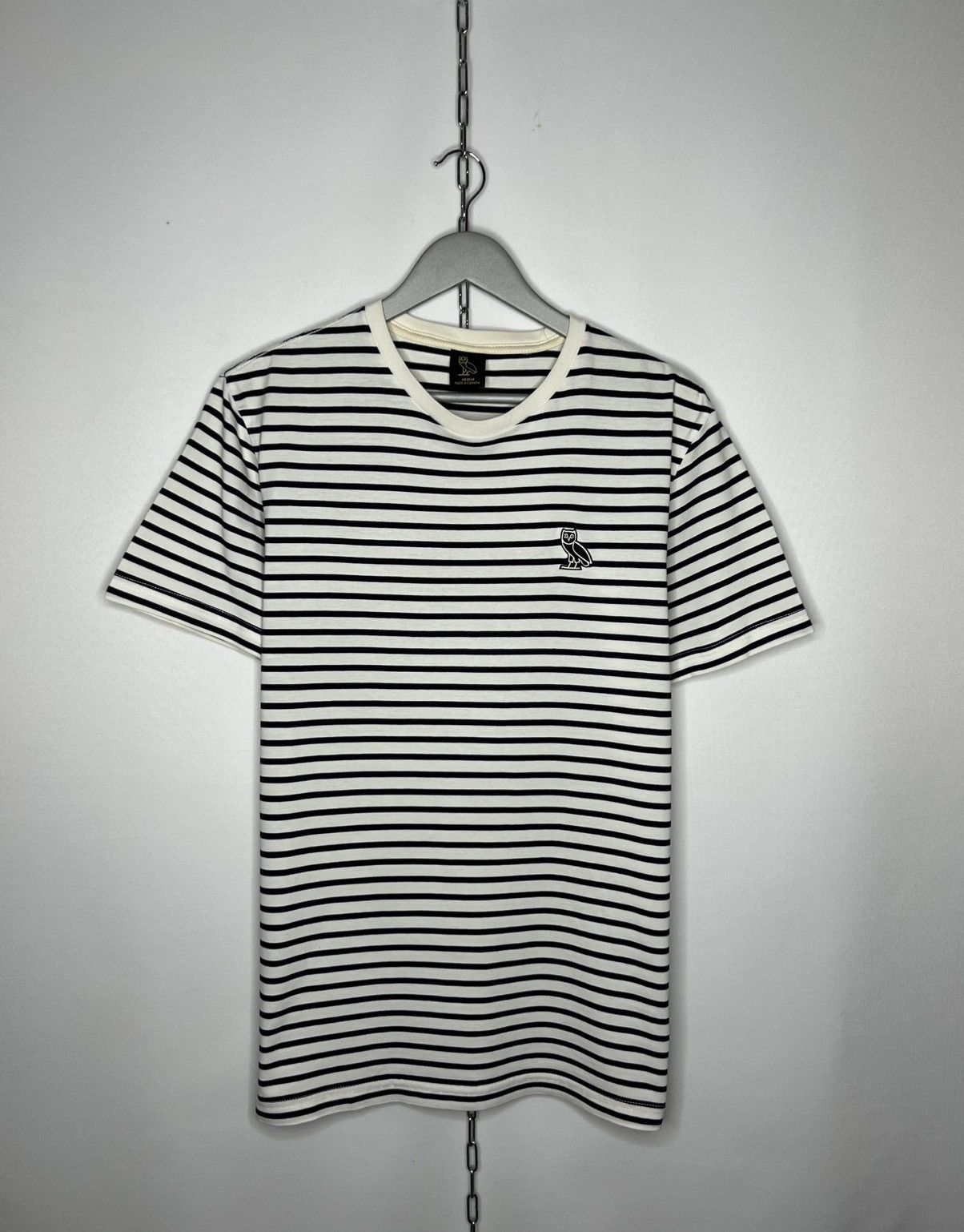 Drake OVO T-Shirt Small Logo Drake Striped Tee Merch Rare Size US M / EU 48-50 / 2 - 1 Thumbnail