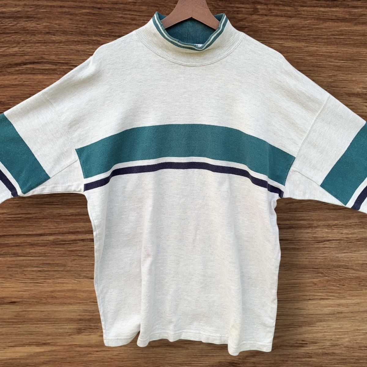 L.L. Bean VINTAGE 1980s LL BEAN TURTLENECK STRIPED SWEATSHIRT Size US L / EU 52-54 / 3 - 3 Thumbnail
