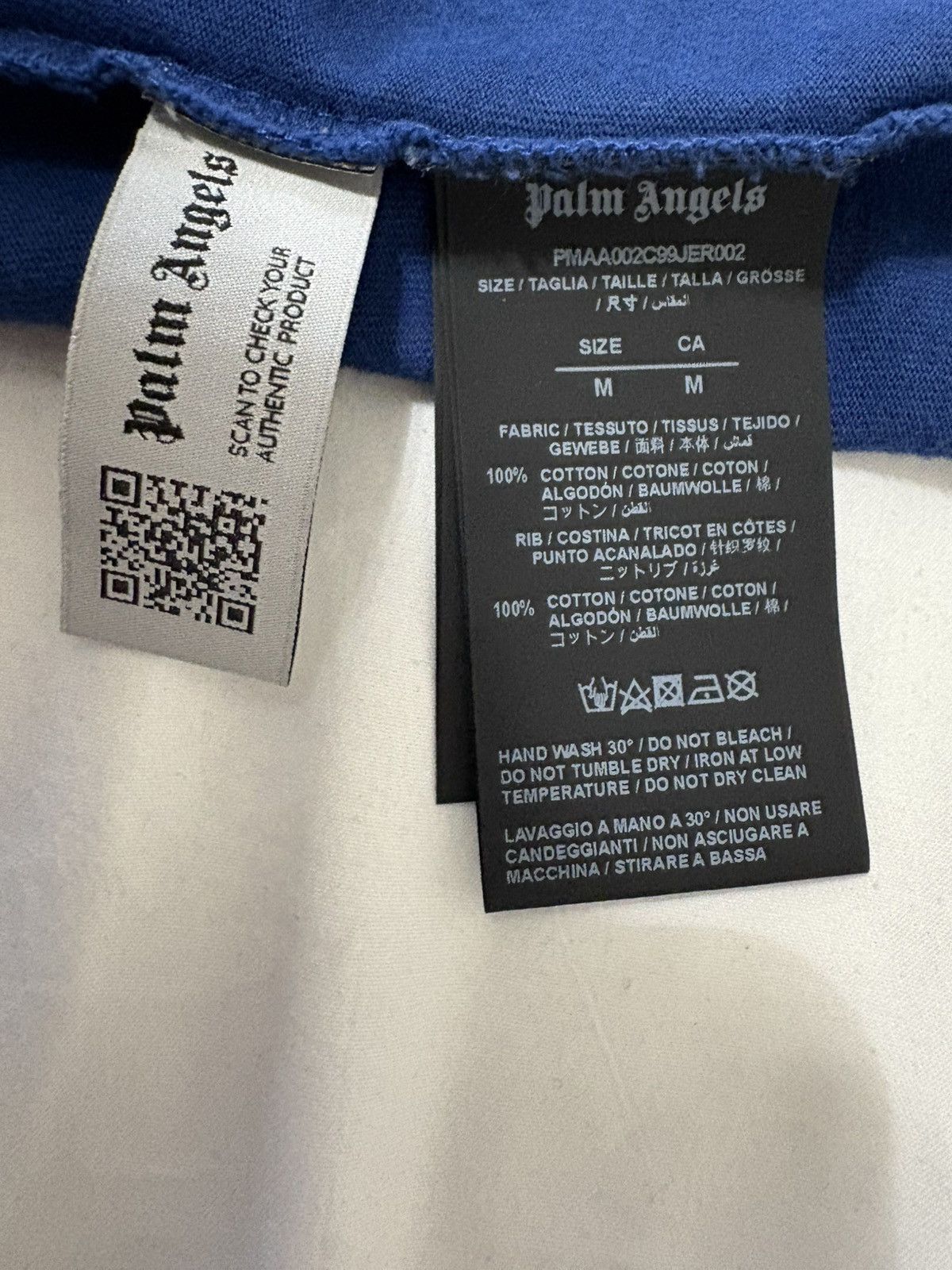 Palm Angels Palm Angels NS Logo Over Tee - Navy/Yellow - Medium Size US M / EU 48-50 / 2 - 5 Thumbnail
