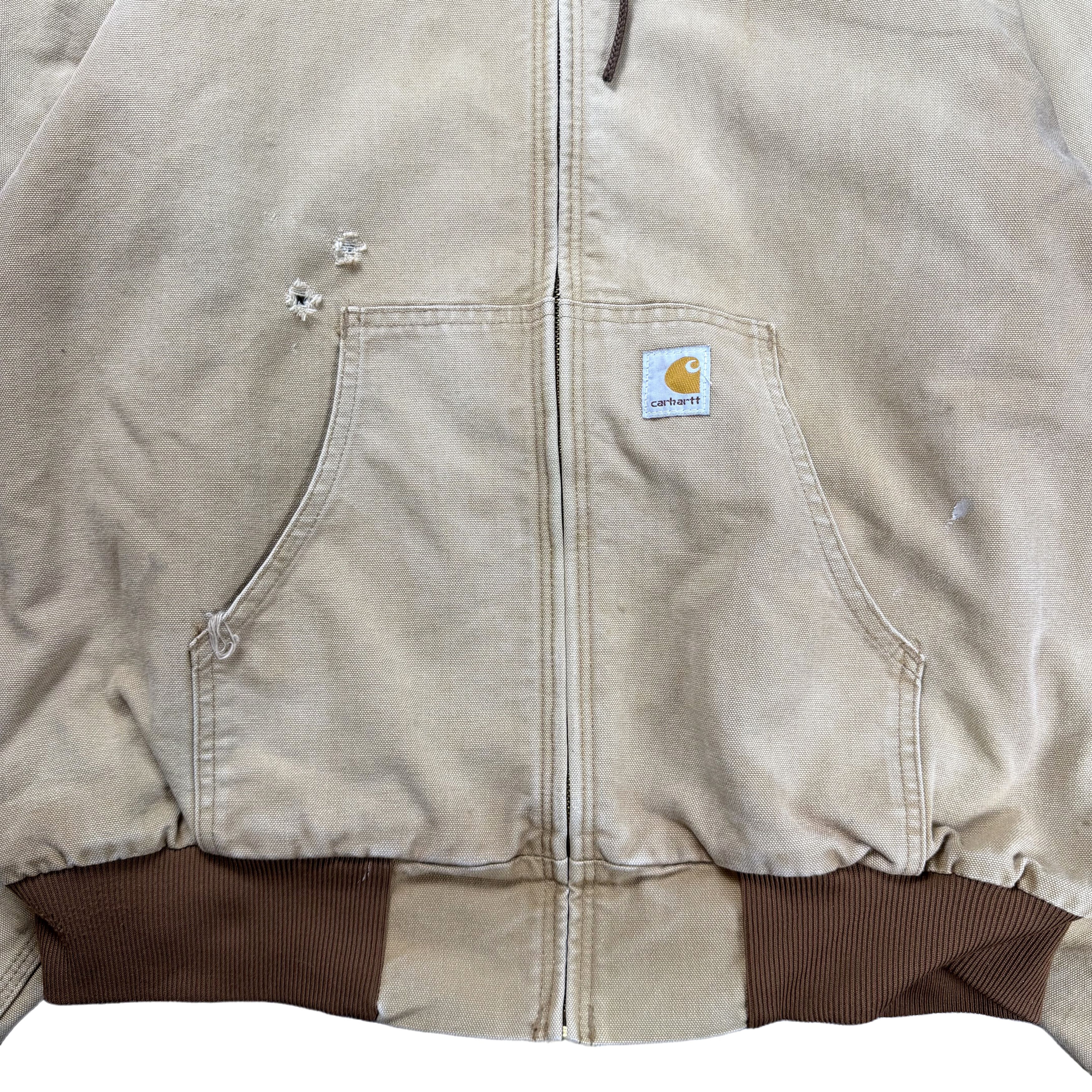 Carhartt Vintage 90s Carhartt Sandstone Hooded Active Jacket Large Size US L / EU 52-54 / 3 - 4 Thumbnail