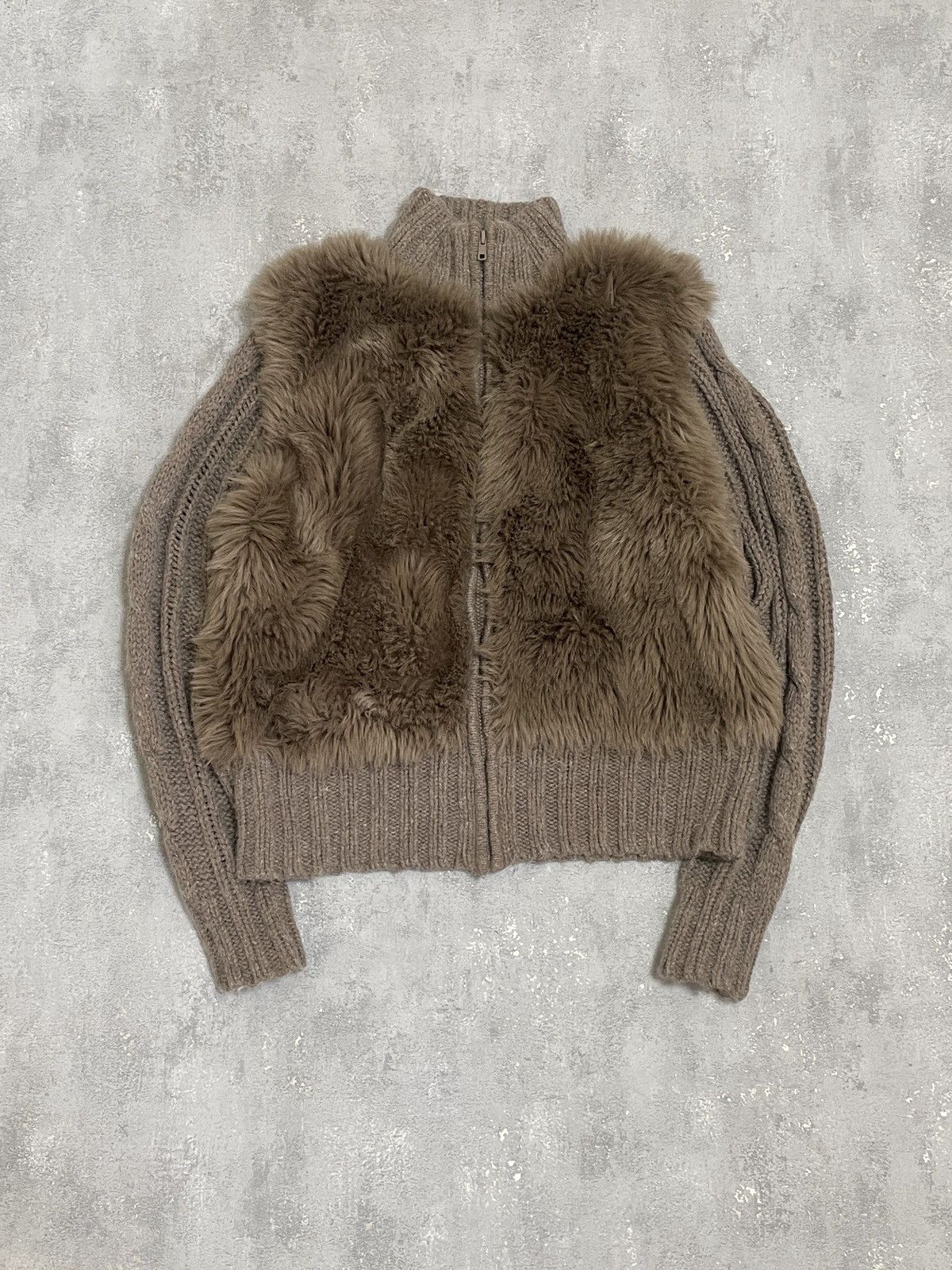 If Six Was Nine × Le Grande Bleu (L.G.B.) Japanese Vintage Lgb Style Fur Zip Sweater Y2K Size L / US 10 / IT 46 - 1 Thumbnail