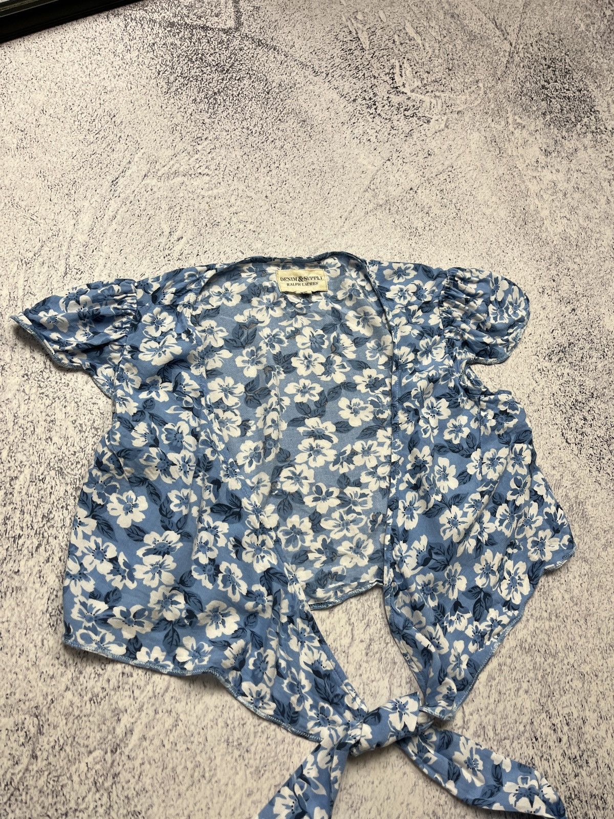 Denim & Supply Ralph Lauren Denim & Supply Ralph Lauren Floral Pattern Women’s Crop Top Size XS / US 0-2 / IT 36-38 - 5 Thumbnail