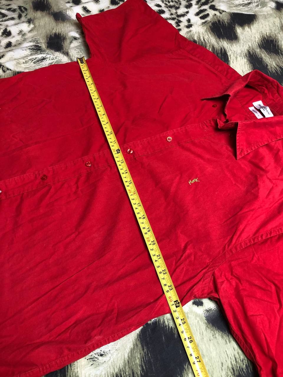 Yves Saint Laurent Vintage Yves Saint Laurent Red Button Up Shirt Size L Size US L / EU 52-54 / 3 - 9 Thumbnail