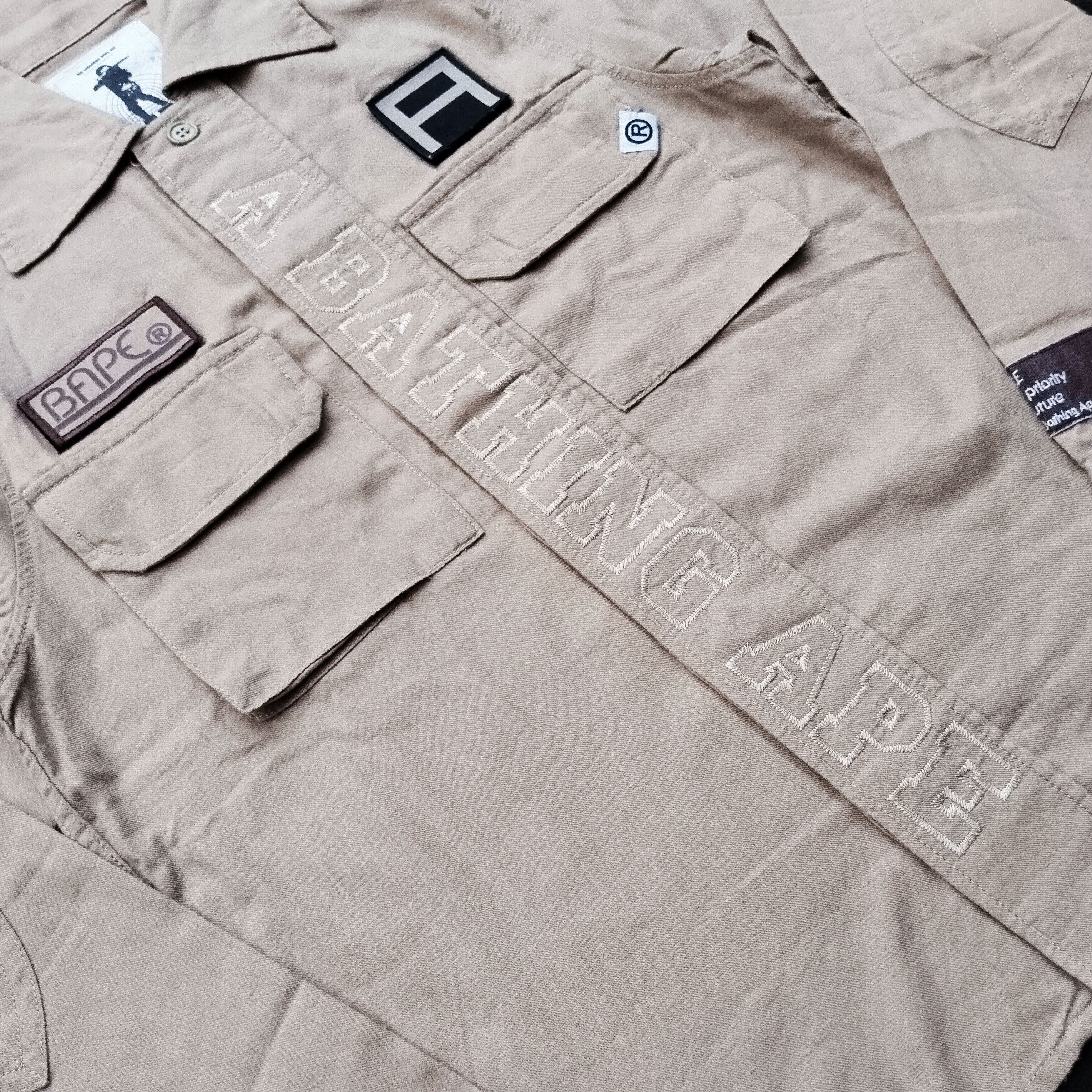 Bape 2000's Exclusive Bape Patch Militery Button Up Size US S / EU 44-46 / 1 - 2 Thumbnail