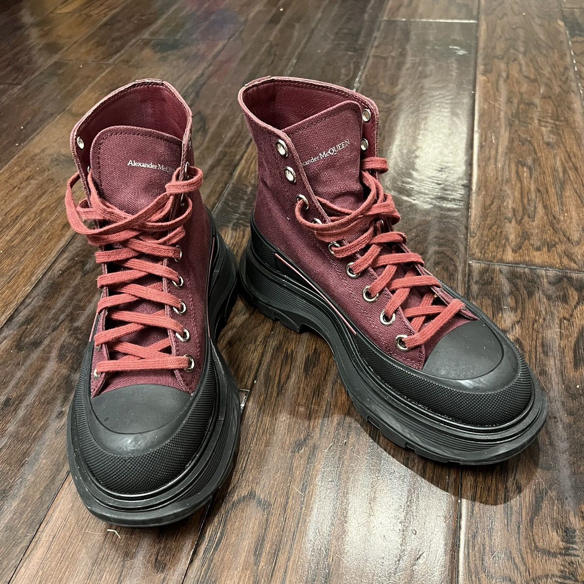 Alexander McQueen Authentic Alexander McQueen Tread Slick Slick High Sneakers Size US 7 / IT 37 - 1 Thumbnail