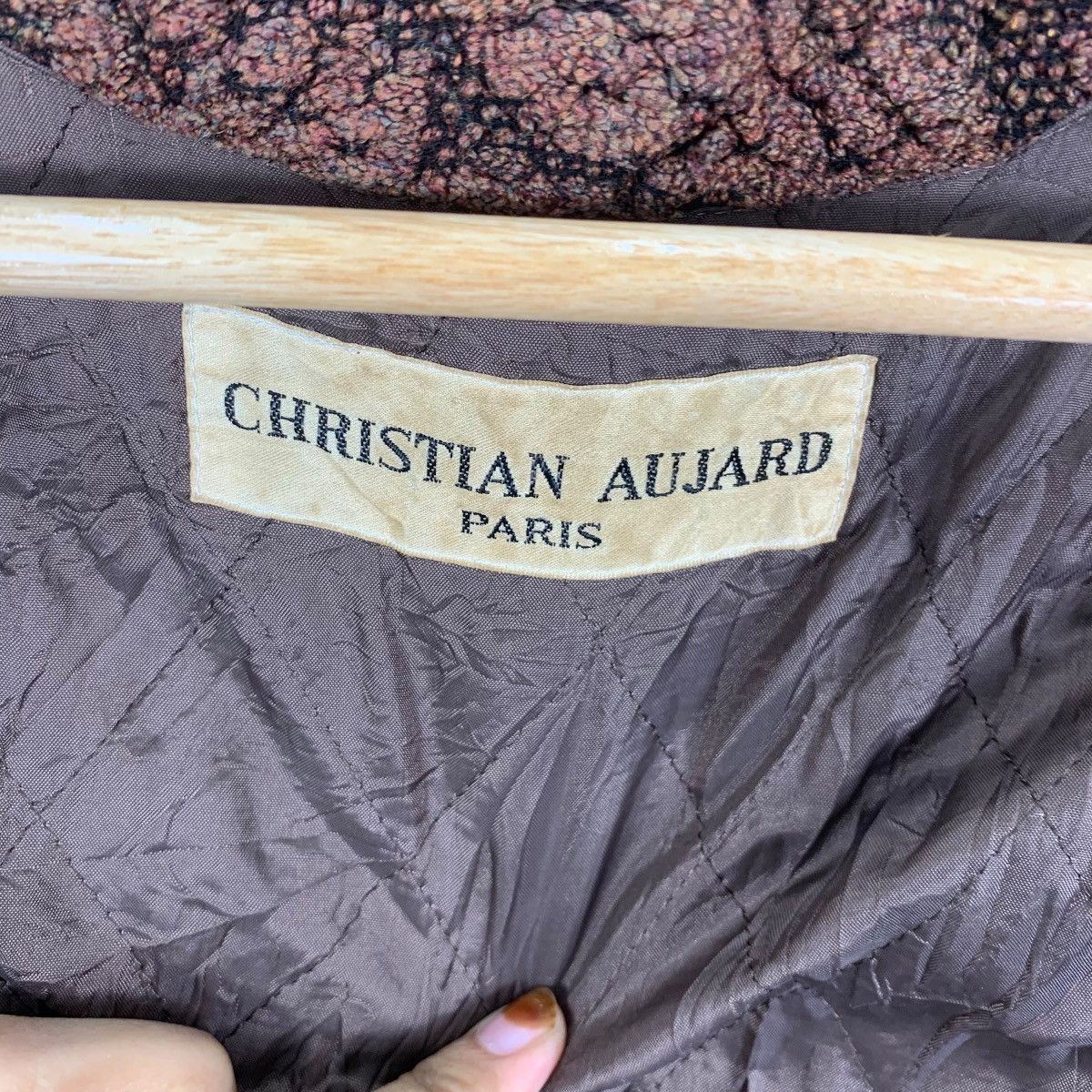 Vintage Vintage CHRISTIAN AUJARD PARIS Paisley Trench Coat Jacket Size XXL / US 16-18 / IT 52-54 - 7 Thumbnail