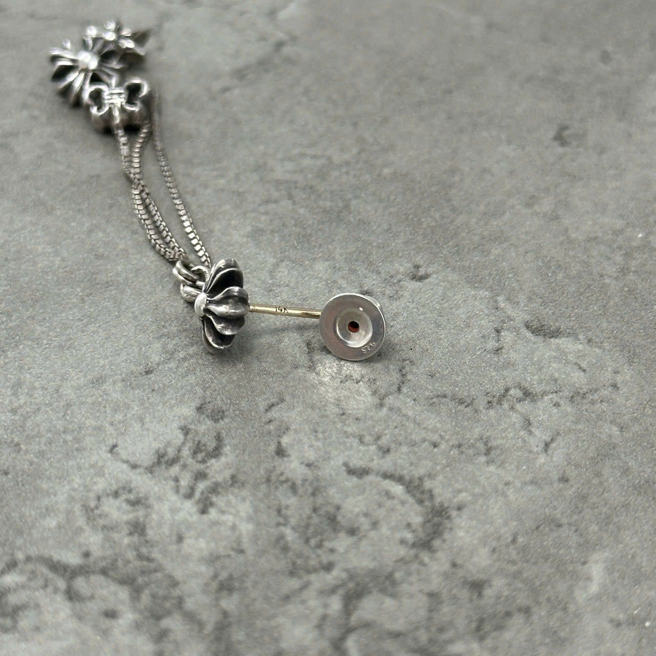 Chrome Hearts CHROME HEARTS JOJO BS STAR L CROSS FUSTER EARRINGS SILVER Size ONE SIZE - 5 Thumbnail