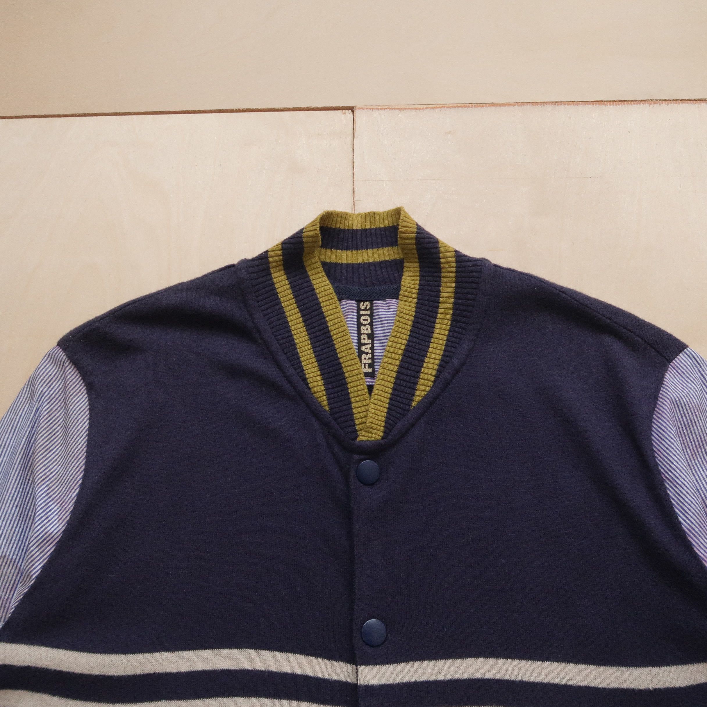 Issey Miyake 90s Issey Miyake Frapbois Hybrid Cardigan Knit Shirt Faded Size US M / EU 48-50 / 2 - 3 Thumbnail