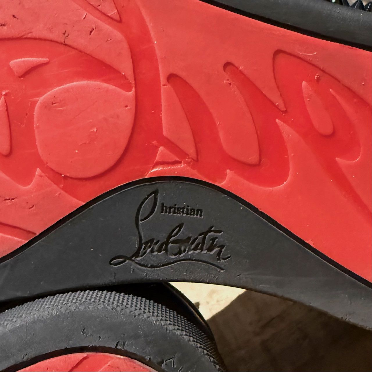Christian Louboutin Christian Louboutin Black Leather Louis Spikes Sneakers Size US 8 / EU 41 - 10 Thumbnail