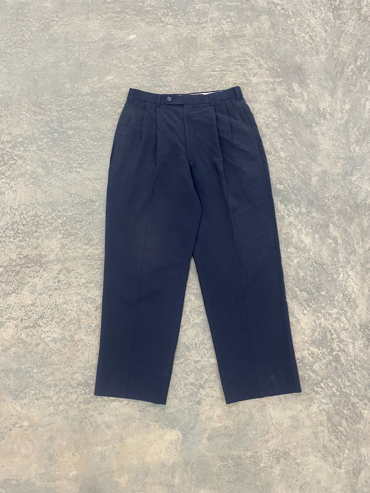 Burberry VINTAGE 80s BURBERRY TROUSERS PLEATED BAGGY LOOSE PANTS Size US 30 / EU 46 - 1 Thumbnail