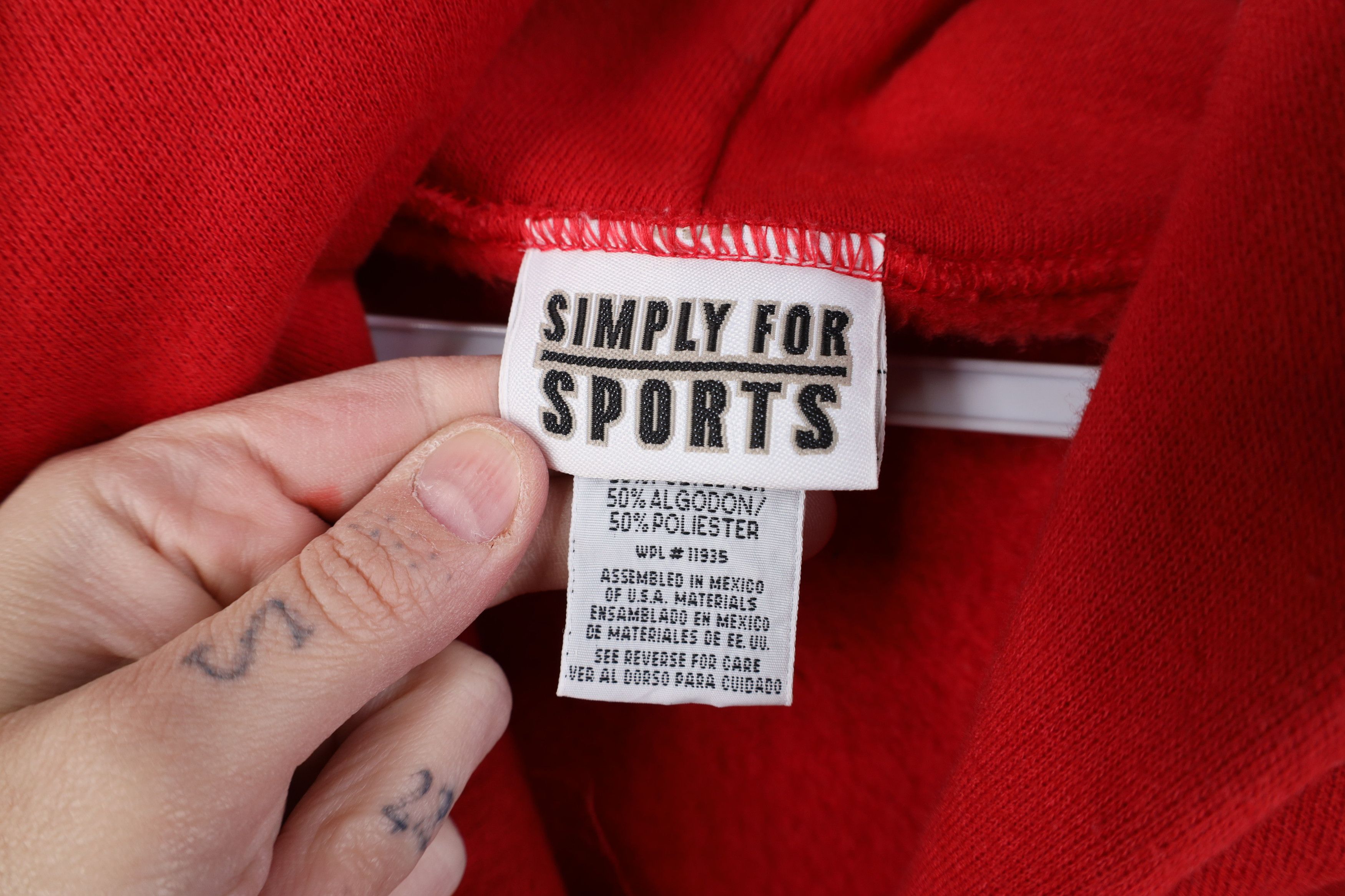 Vintage Vintage 90s Streetwear Blank Heavyweight Full Zip Hoodie Red Size US XXL / EU 58 / 5 - 4 Thumbnail