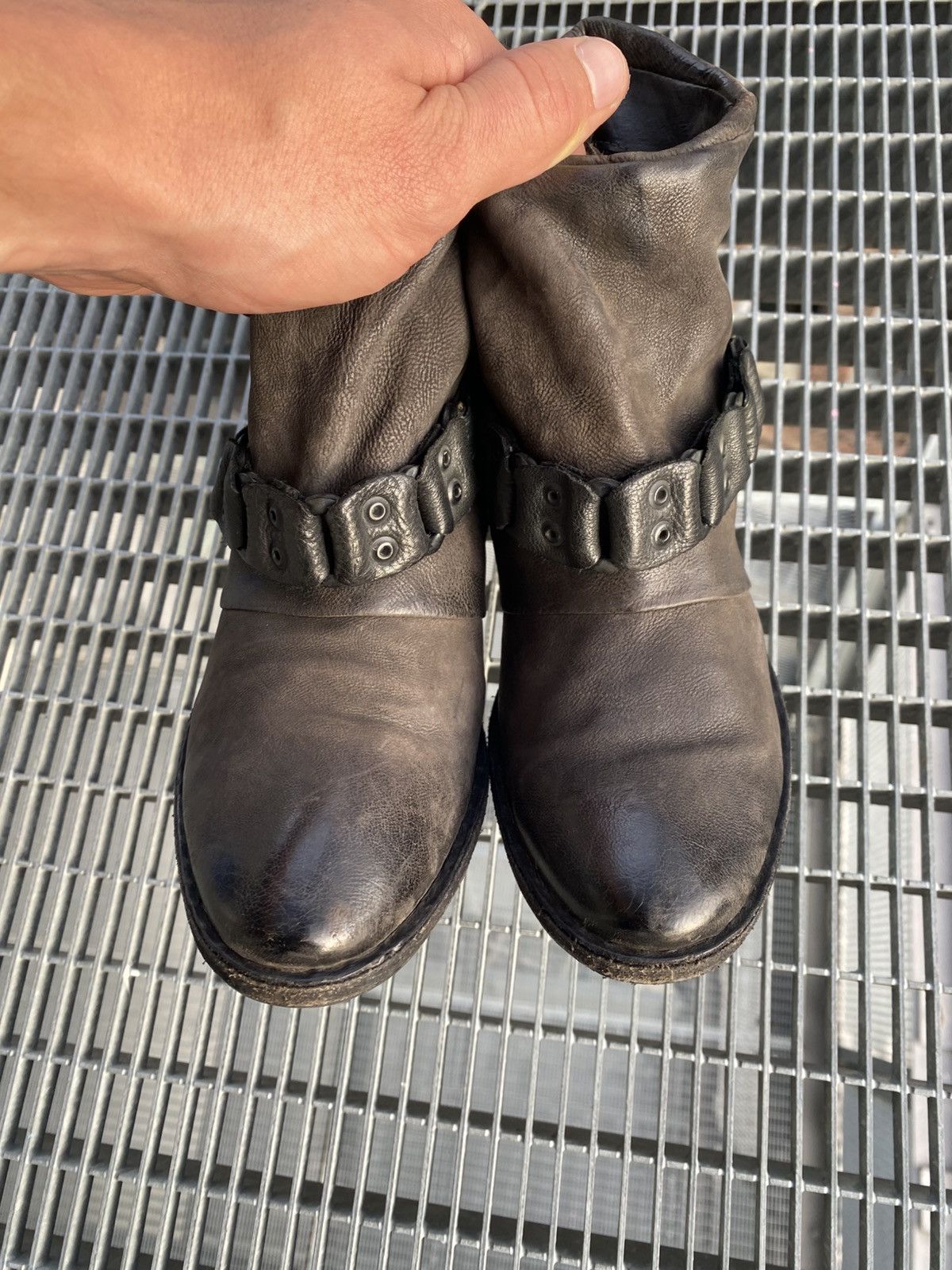 A.S.98 A.S.98 Avant-garde Leather Ankle Wadge Boots Size US 8 / IT 38 - 4 Thumbnail