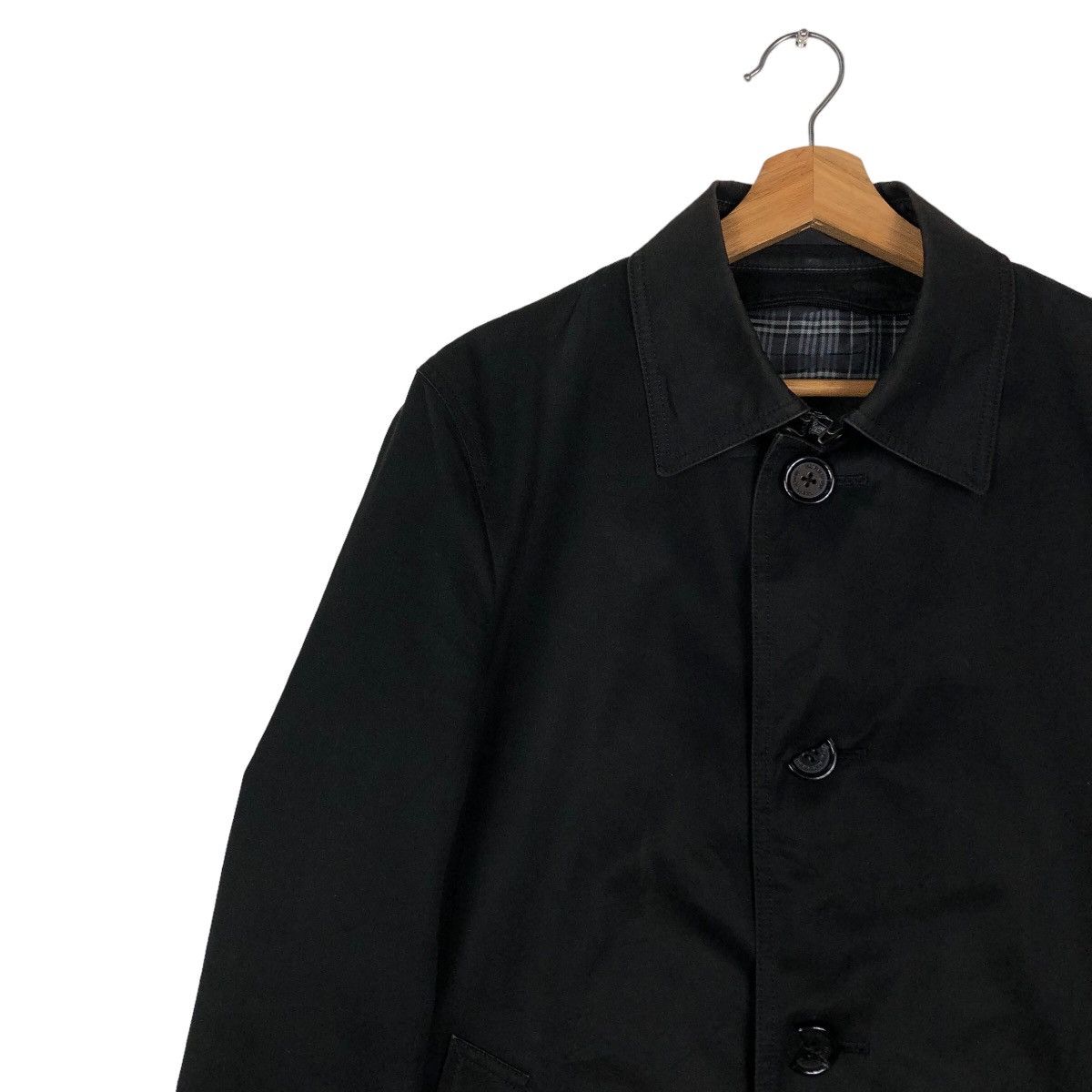 Burberry 🔥Vintage Burberry Black Label Long Jacket Nova Check Lining Size US M / EU 48-50 / 2 - 7 Thumbnail