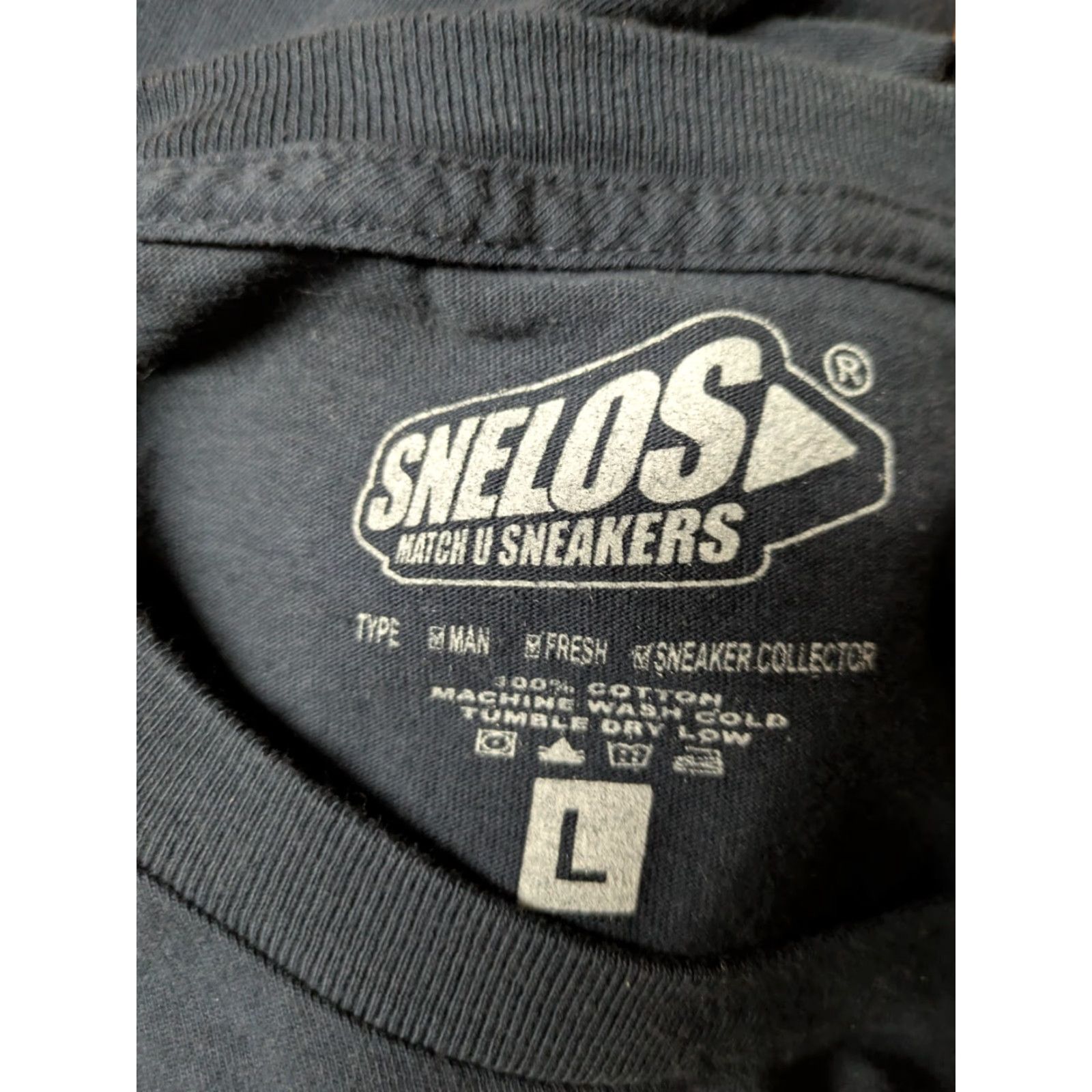 Vintage Snelos 99 Problems But My Kicks Ain't One Sneakers T-Shirt Large Mens Black 100% Cotton Crew Neck Short Sleeve Graphic Tee Shirt Size US L / EU 52-54 / 3 - 4 Thumbnail