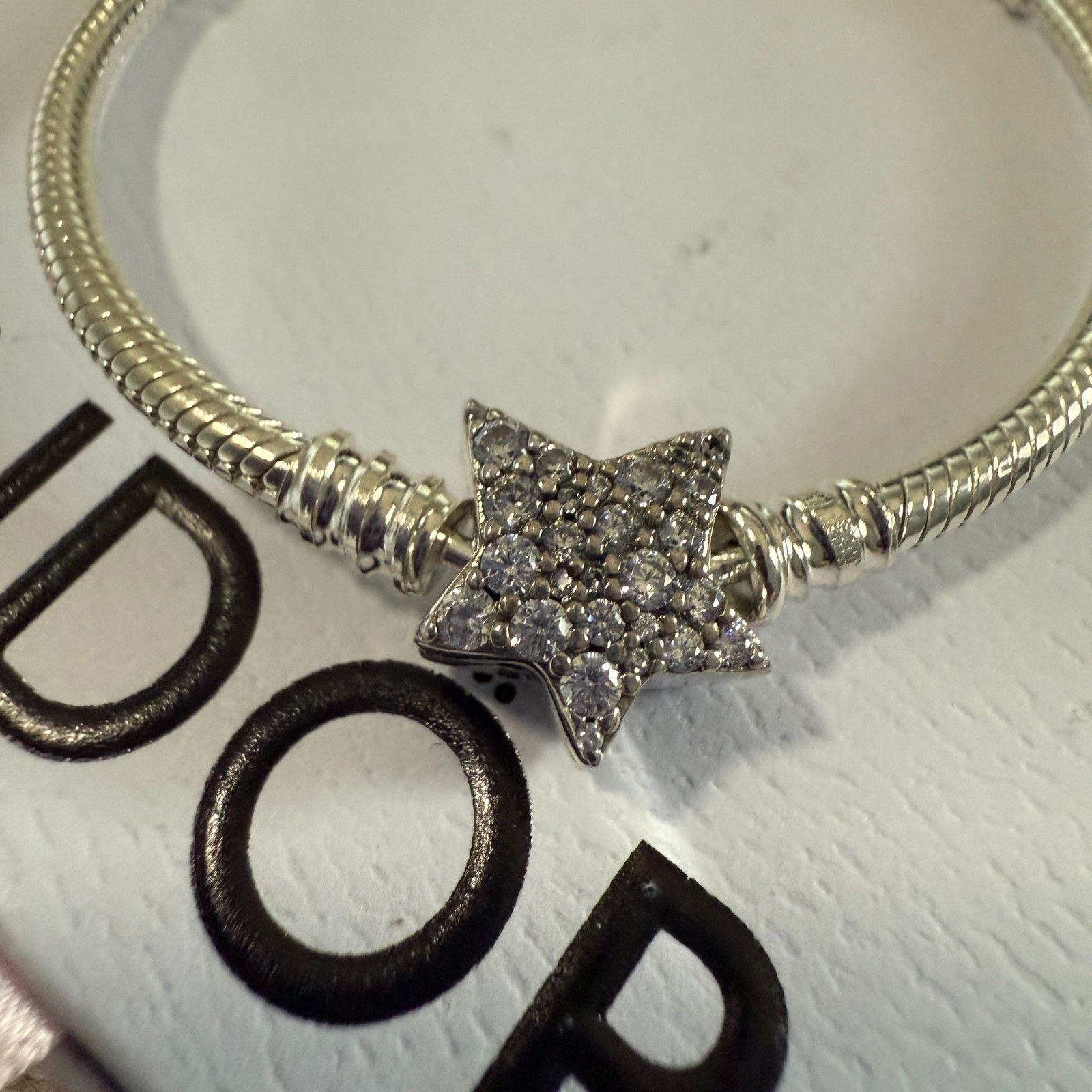 pandora Authentic Pandora Sparkling Star Sterling Silver Snake Chain Size ONE SIZE - 5 Thumbnail