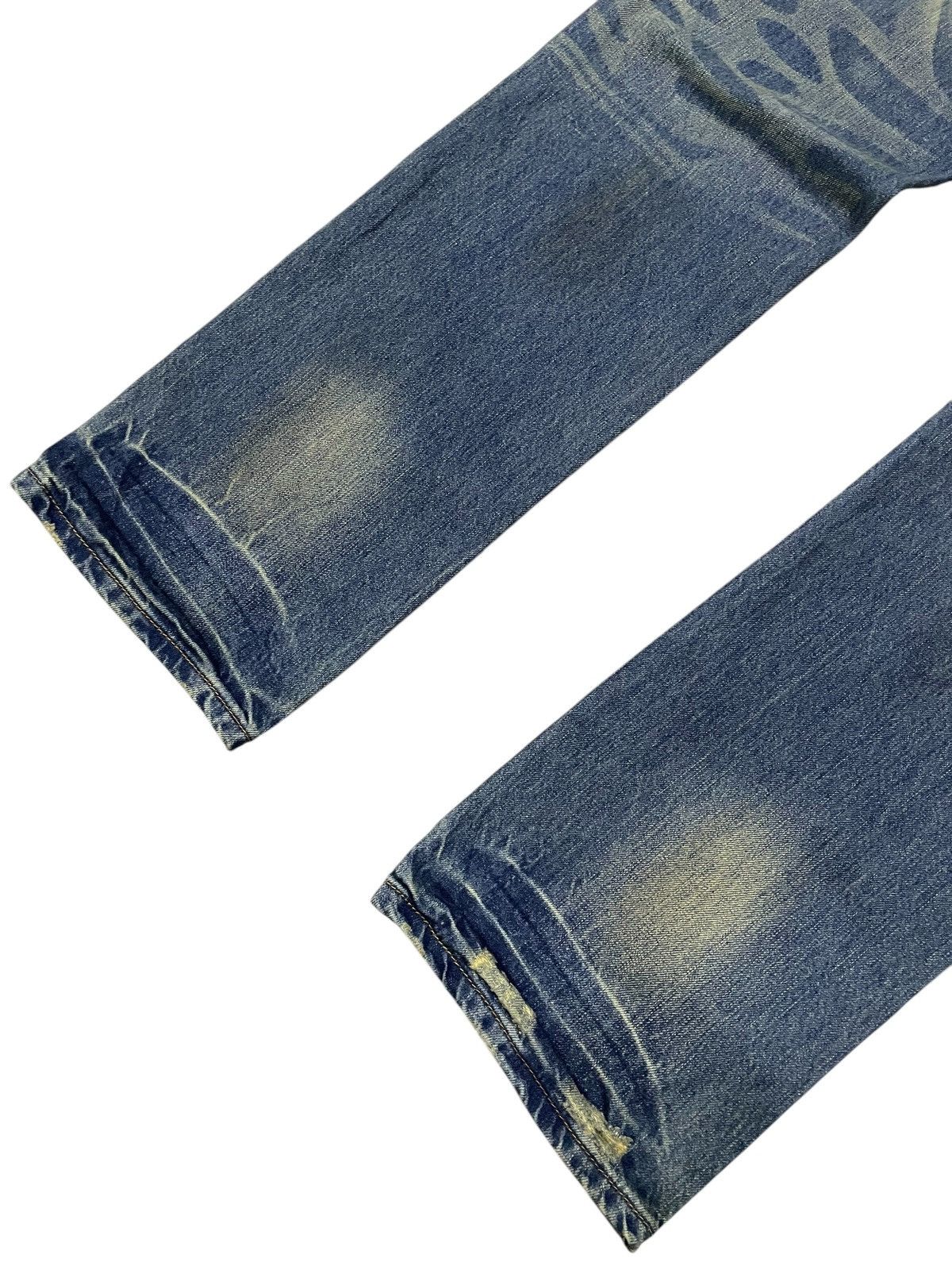 GOSTAR DE FUGA × Hysteric Glamour × Japanese Brand TuoGu Poems Muddy Wash Embroidered Jeans Size US 30 / EU 46 - 17 Thumbnail