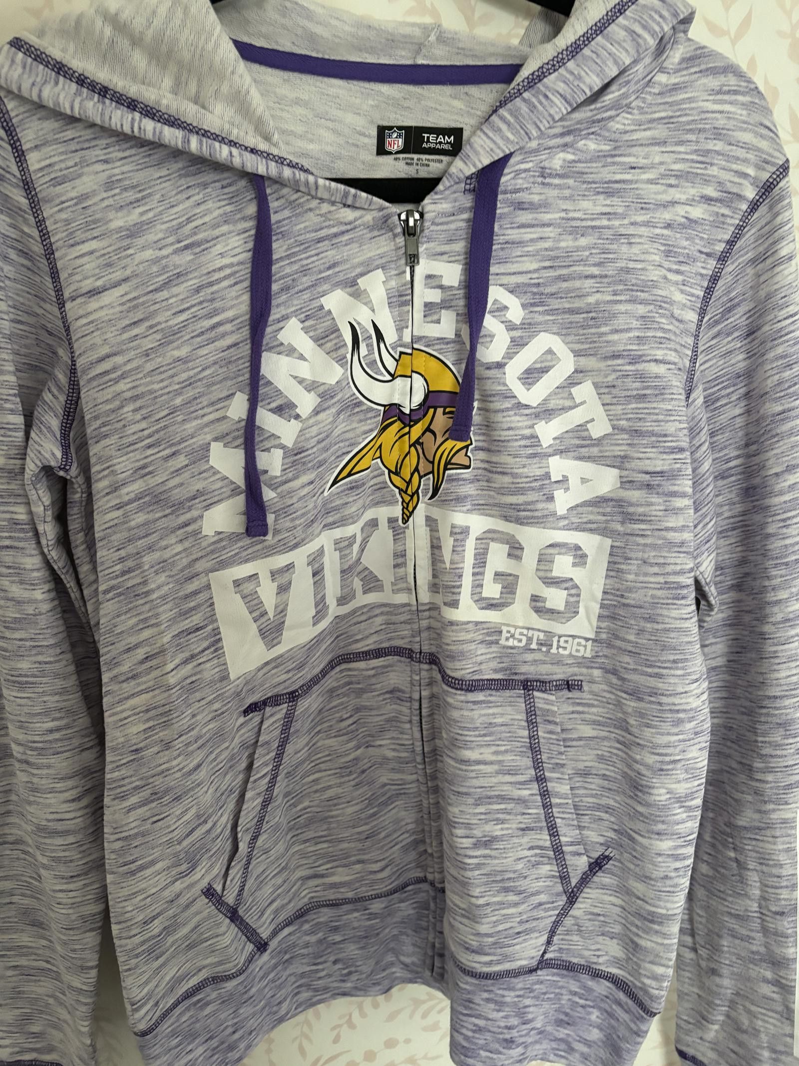 NFL NWT Minnesota Vikings Women's Hoodie - NFL Team Apparel SM Size S / US 4 / IT 40 - 3 Thumbnail