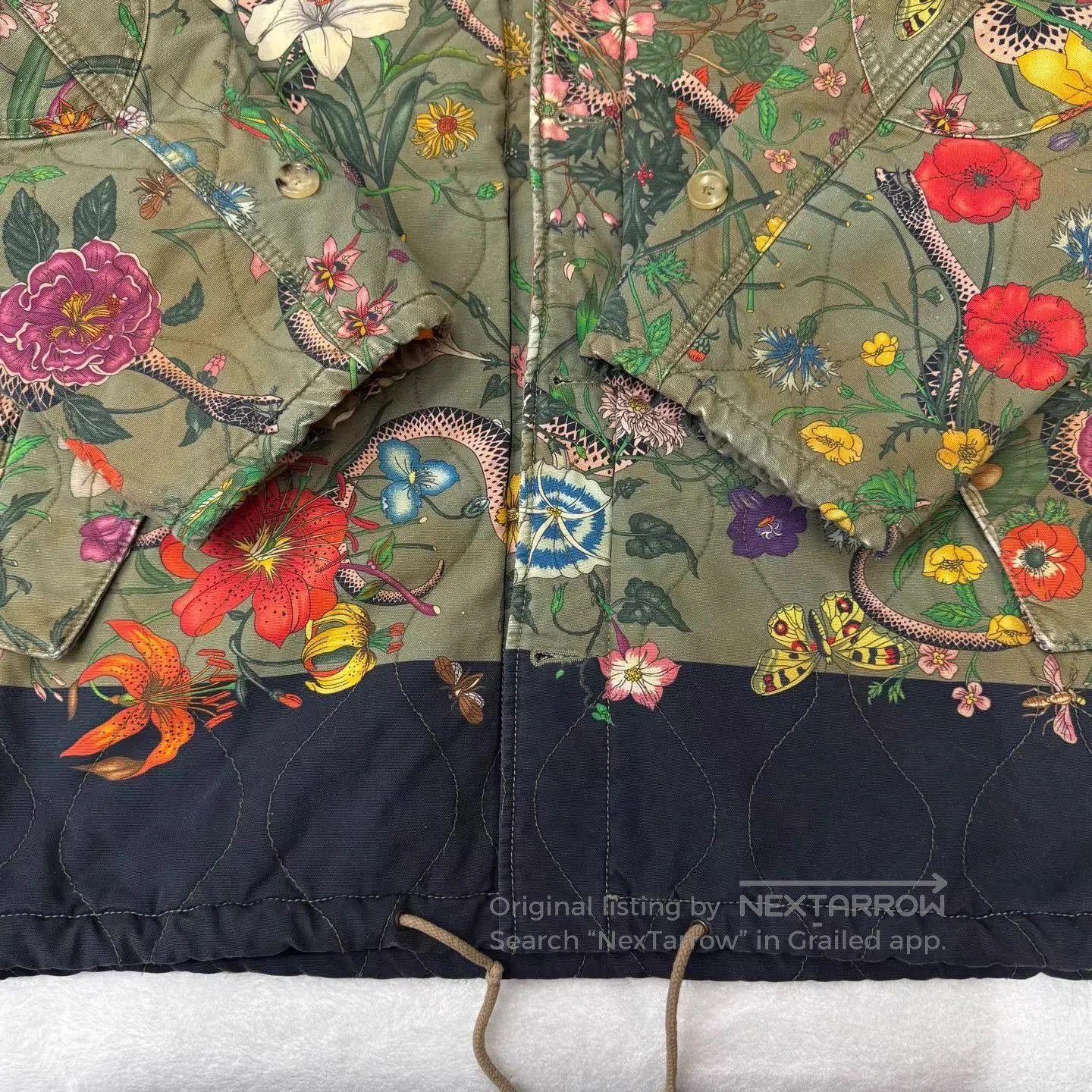 Gucci Floral Print Hooded Jacket . Size US XL / EU 56 / 4 - 2 Thumbnail