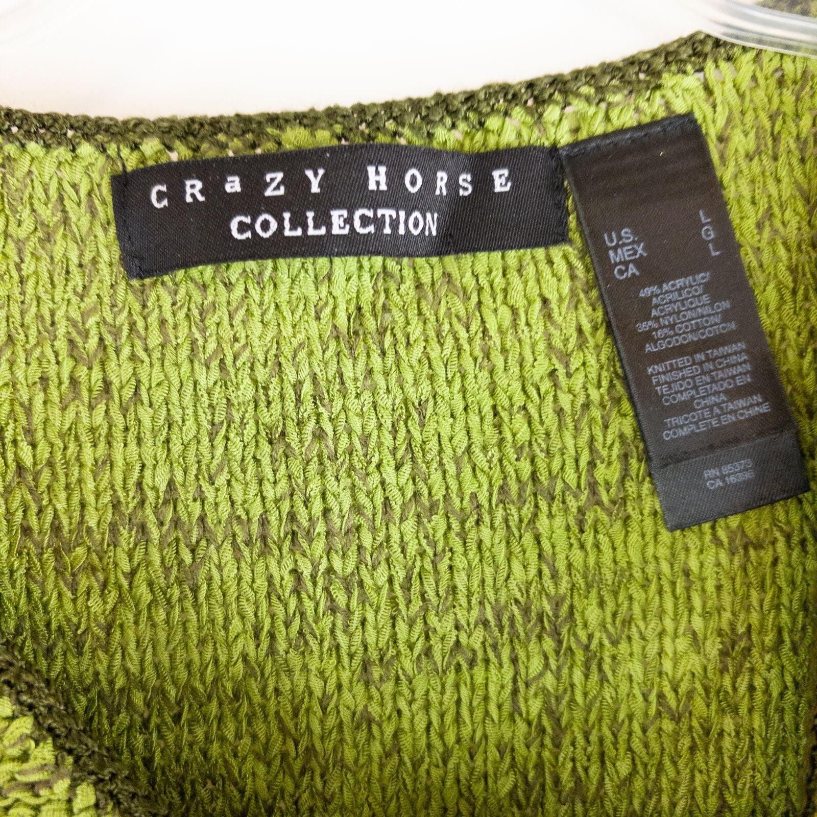 Other Crazy Horse Vintage Green Solid Sweater Vest Womens Large Size L / US 10 / IT 46 - 8 Thumbnail