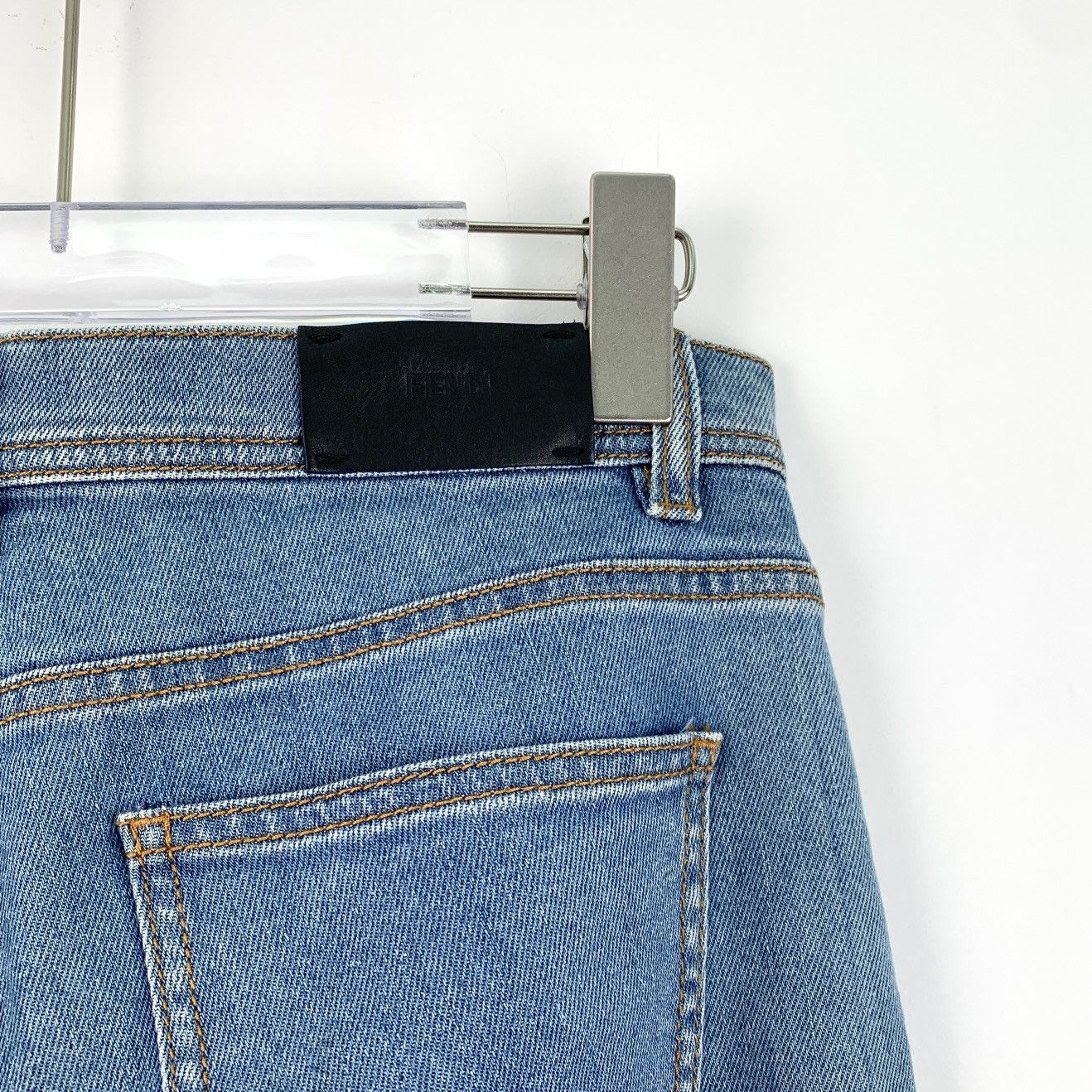 Fendi Fendi Blue Slim-fit Denim Casual Pants K26WX Size 27" / US 4 / IT 40 - 5 Thumbnail