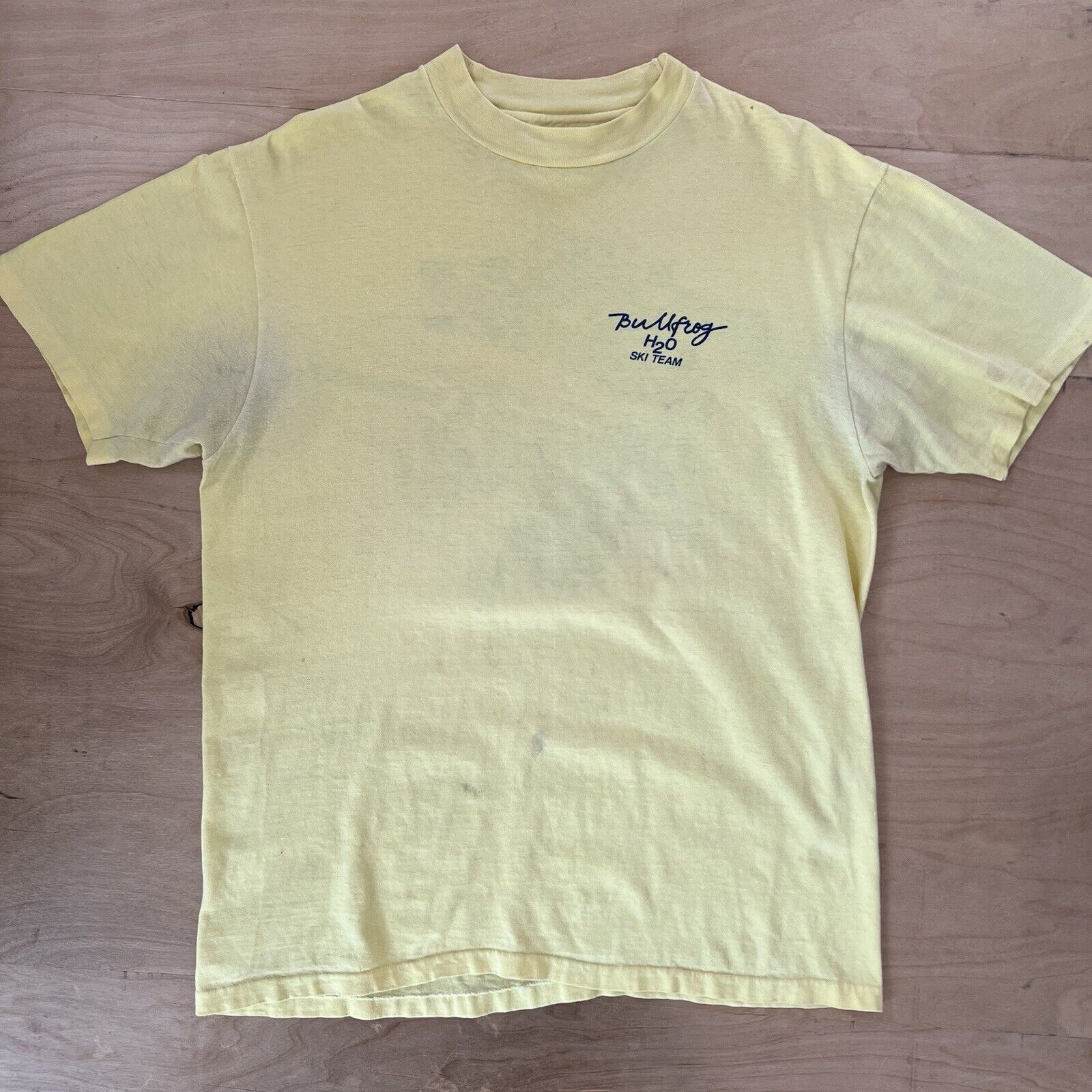 Vintage Vintage Bullfrog Ski Team Shirt Yellow 80s Snowboard Cartoon Size US L / EU 52-54 / 3 - 2 Thumbnail