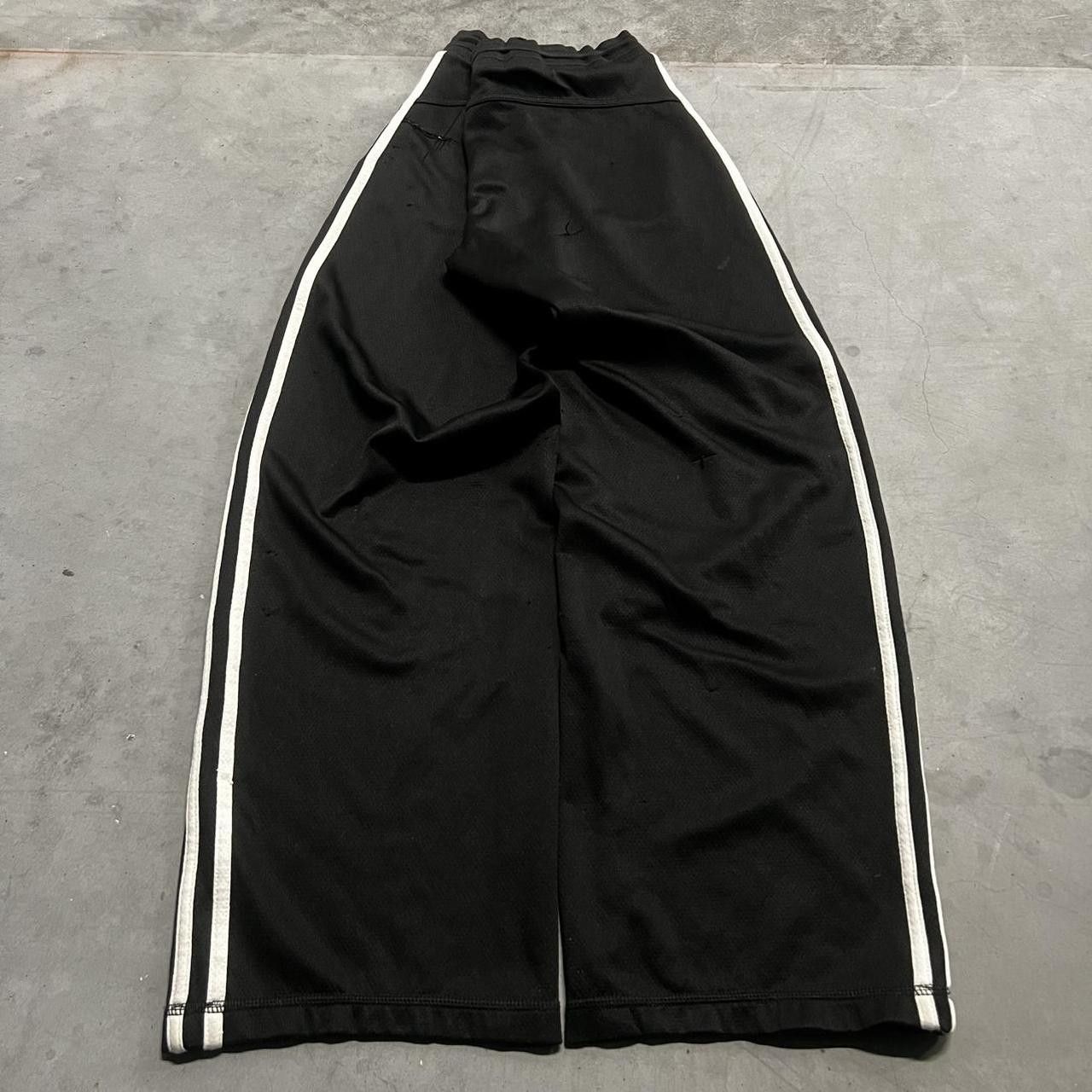 Japanese Brand × Vintage Vintage Y2K Baggy Fit Black Striped Sweatpants with Pockets! Size US 32 / EU 48 - 5 Thumbnail