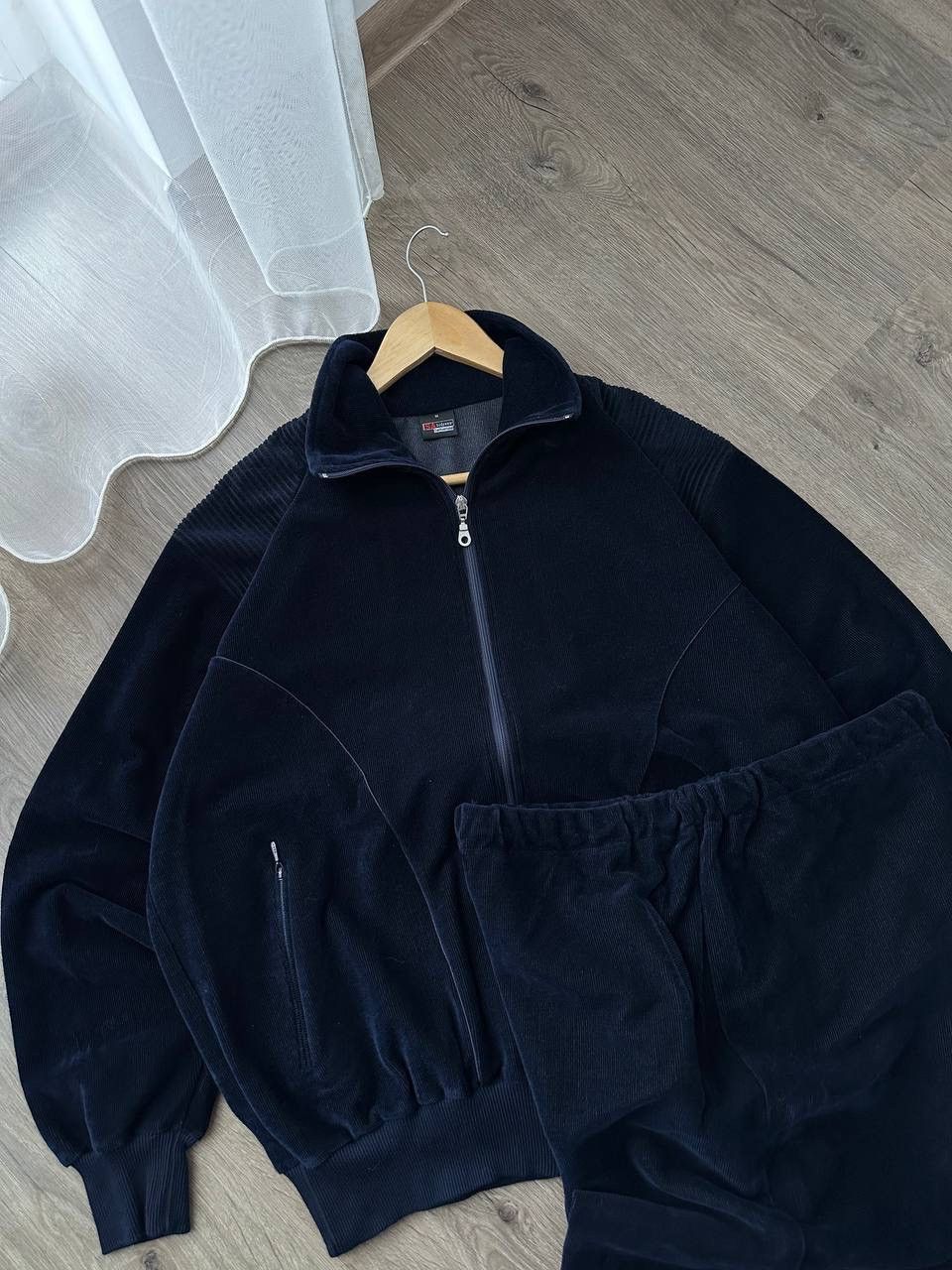 Vintage Vintage Japanese ISA Switzerland Blue Velvet Tracksuit Size 38R - 10 Thumbnail