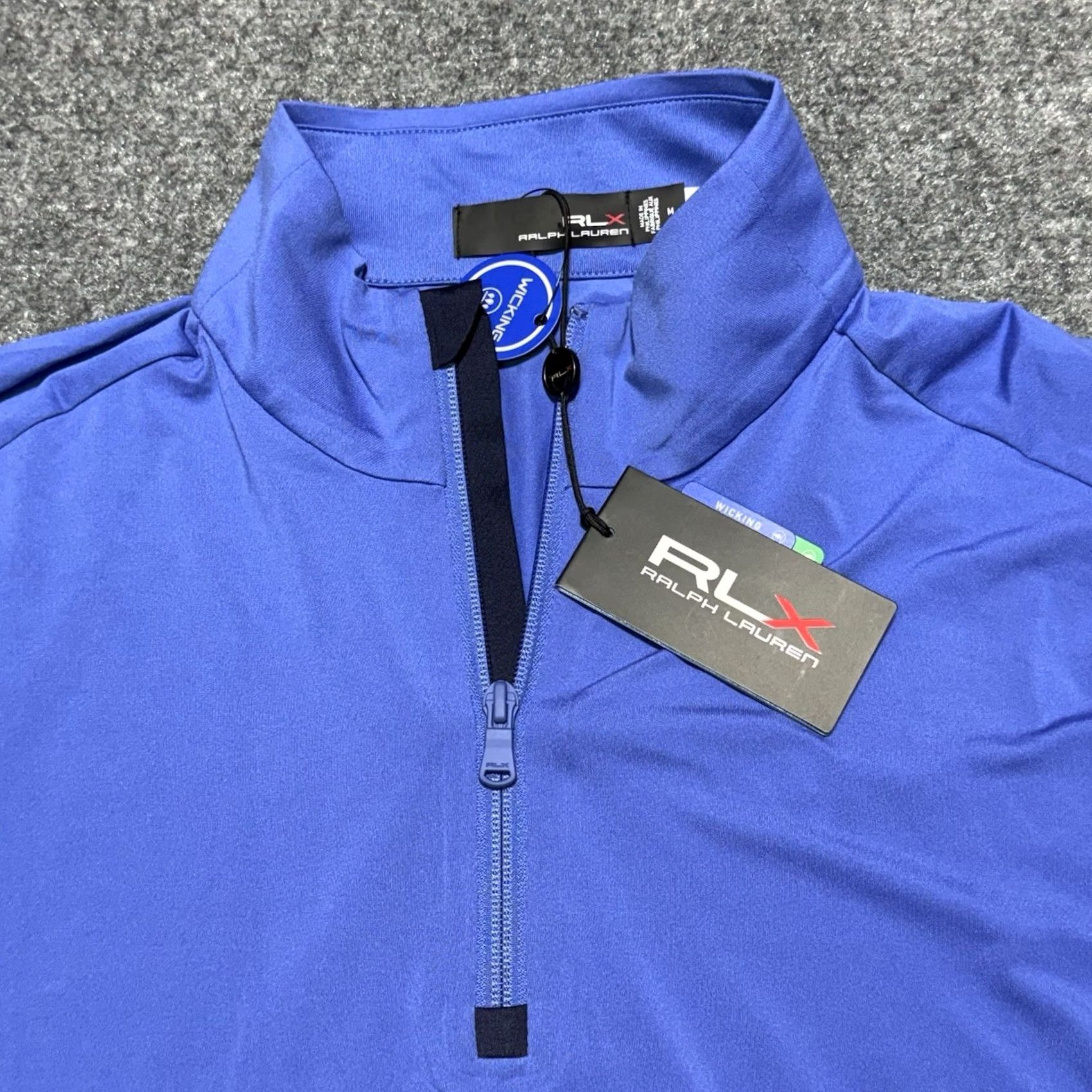 RLX Ralph Lauren RLX Ralph Lauren 1/4 Zip Men M Blue Colorblock Golf Pullover Sweatshirt NWT Size US M / EU 48-50 / 2 - 2 Thumbnail