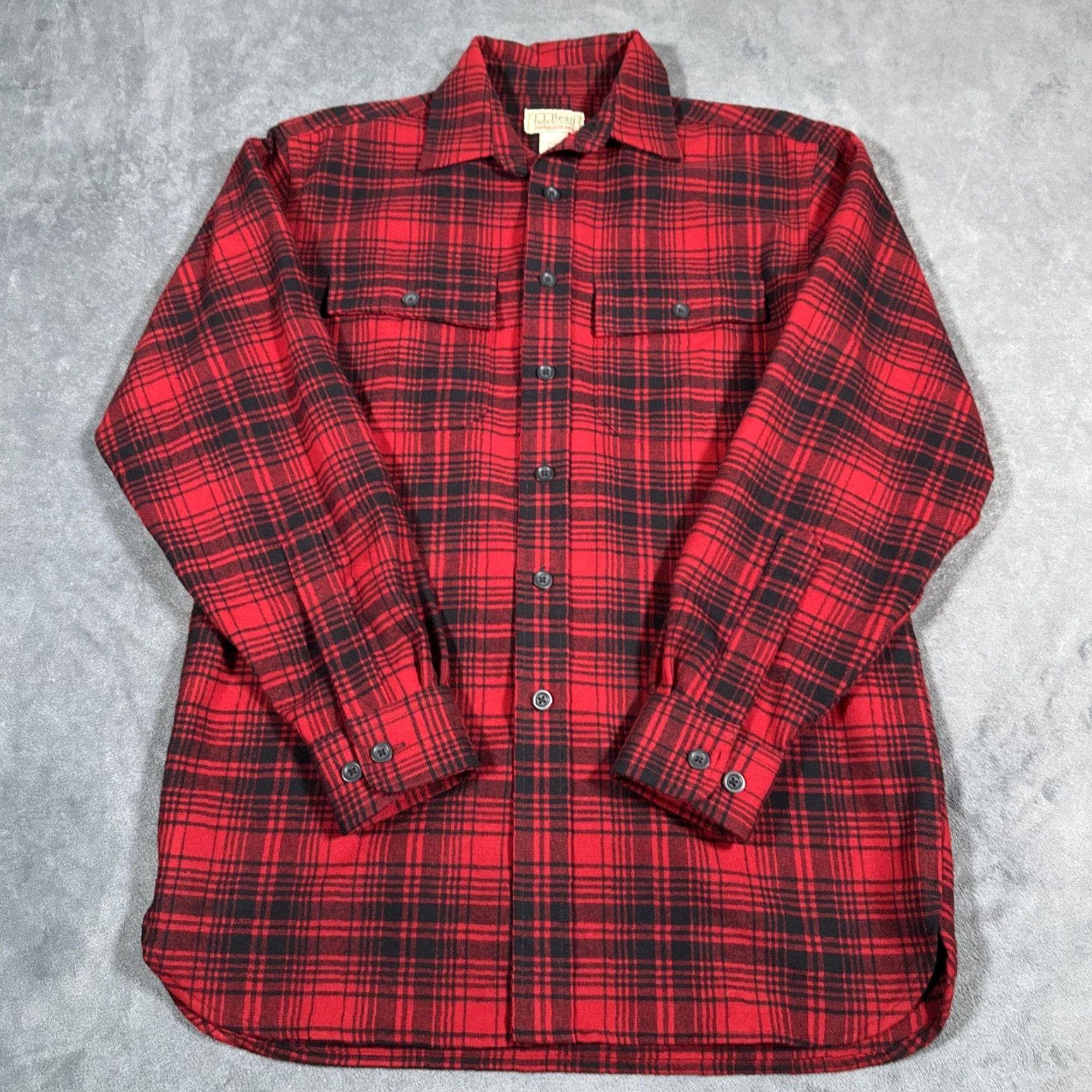 Vintage VINTAGE L.L.Bean Shirt Mens Small Red Black Plaid Chamois Cloth Flannel Button-Front Pockets 2 Chest 100% Cotton USA 277981 Mens Size US S / EU 44-46 / 1 - 2 Thumbnail