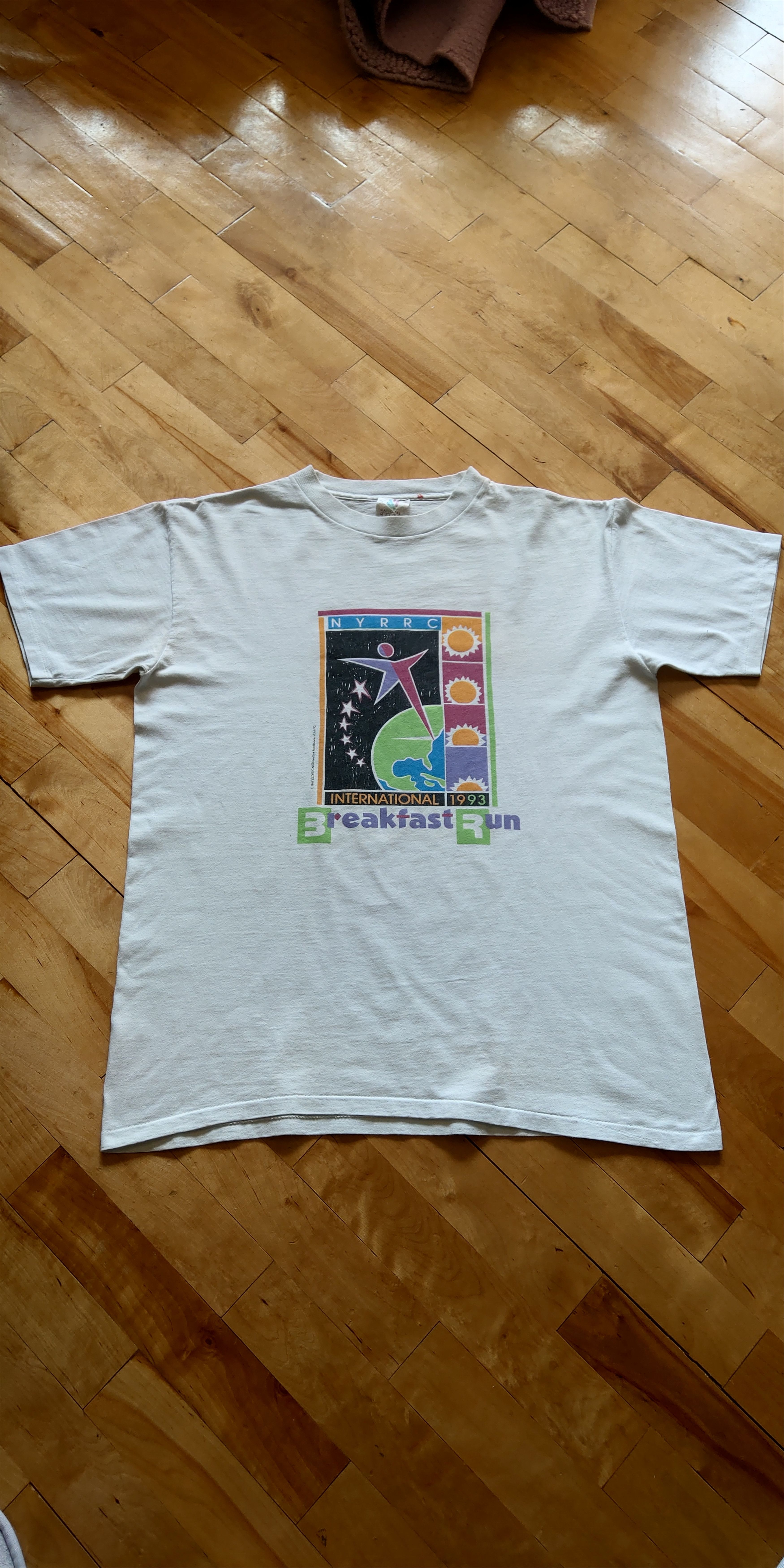 Vintage NYC 1993 Breakfast Run Shirt Rare tee Vintage 90s Size US XL / EU 56 / 4 - 2 Thumbnail