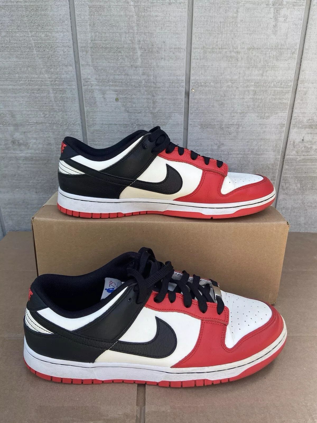 Nike Nike Dunk Low EMB x NBA 75th Anniversary Bulls 2021 Size 13 Size US 13 / EU 46 - 1 Thumbnail