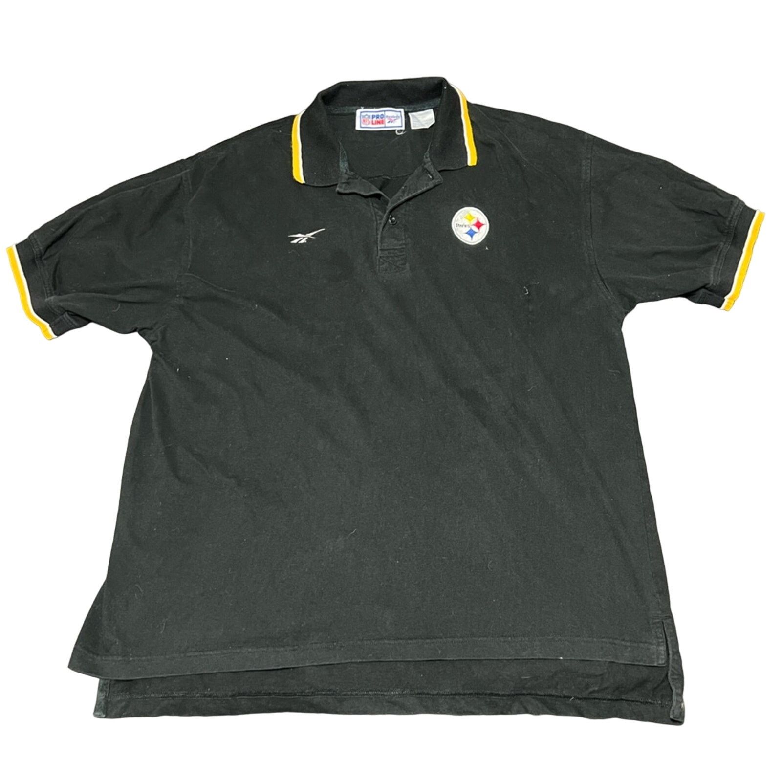 Reebok Vintage 90s Reebok Pro Line PITTSBURGH STEELERS Polo Shirt Size US XXL / EU 58 / 5 - 1 Thumbnail