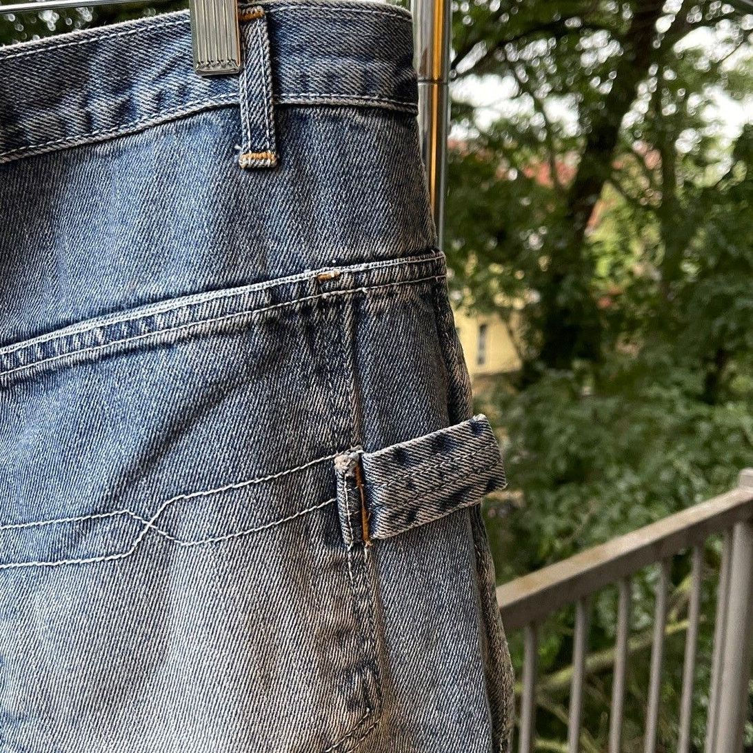 Vintage Y2K Baggy Faded Thrashed Denim Shorts ERD Grunge Jnco Skater Size US 33 - 7 Thumbnail