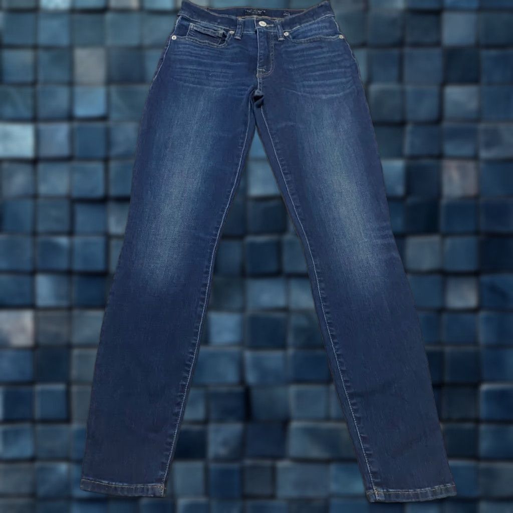 Lucky Brand Lucky Brand Jeans Blue Denim Dark Wash Ava Mid Rise Super Skinny Womens 2 Size 26" / US 2 / IT 38 - 1 Thumbnail