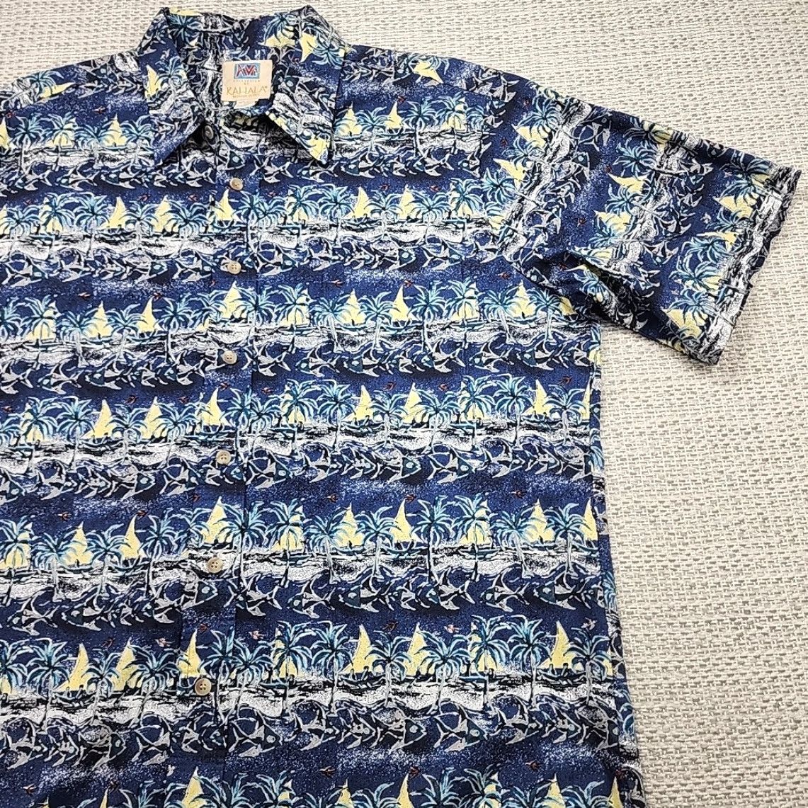Vintage VINTAGE Avi Collection by Kahala Hawaiian Islands Shirt Mens XL Button Up Short Sleeve Size US XL / EU 56 / 4 - 2 Thumbnail